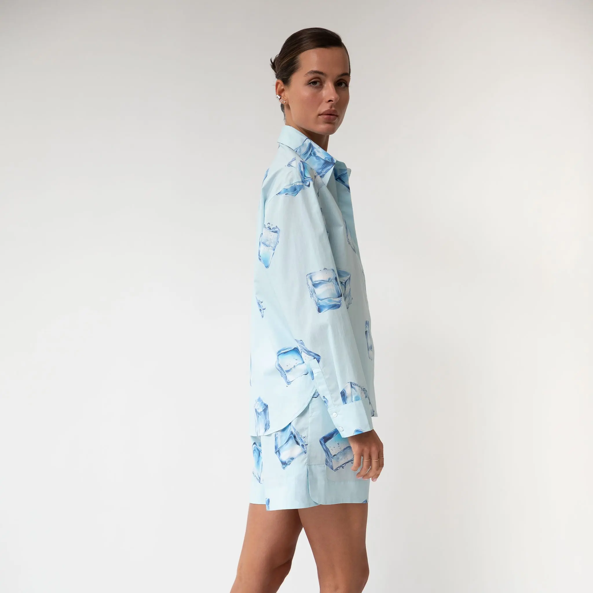 InStyle Cotton Poplin Shorts Ice Cubes - Image 8