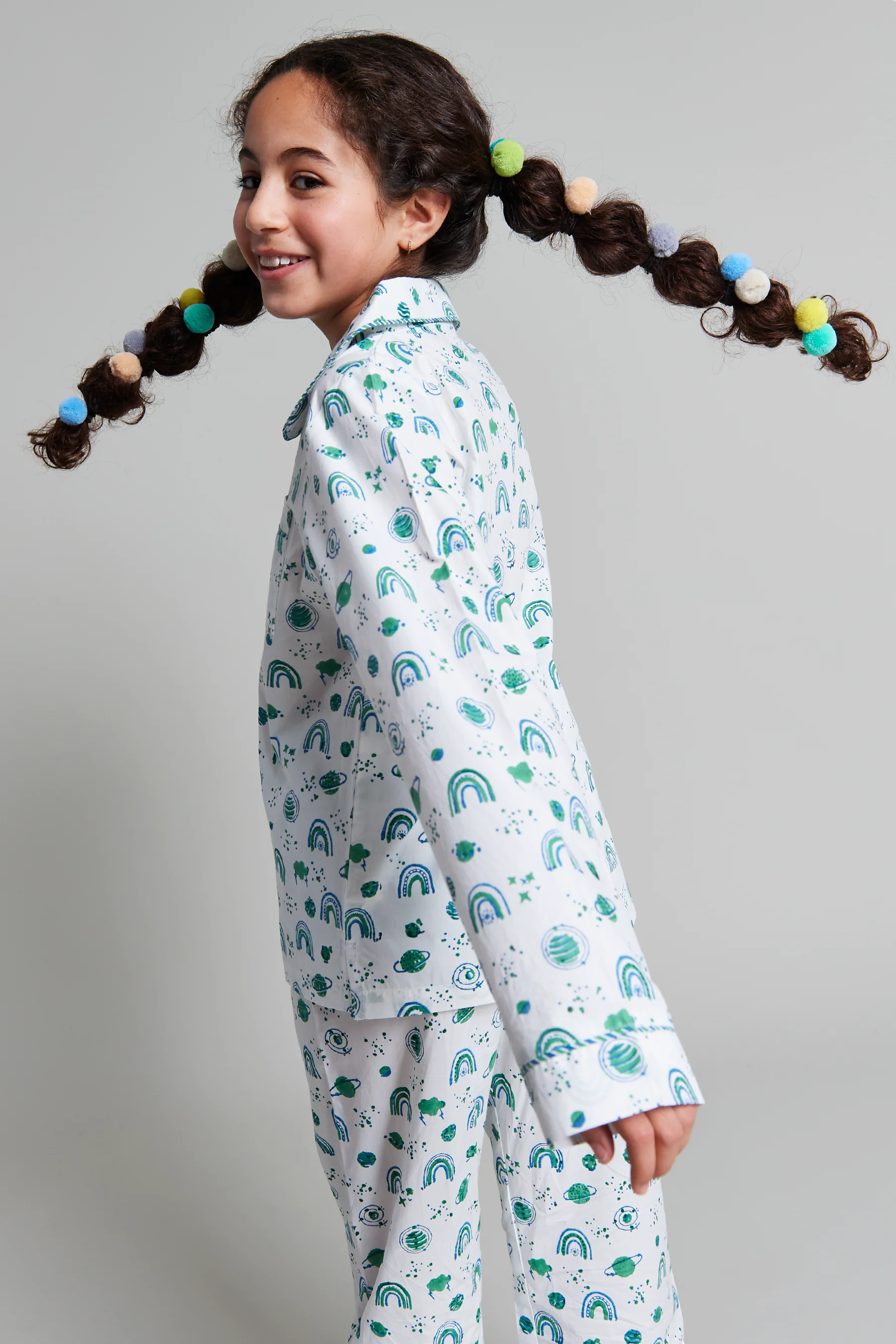 interstellar vibes Kids Organic Cotton Pyjama Trouser Set - Image 3
