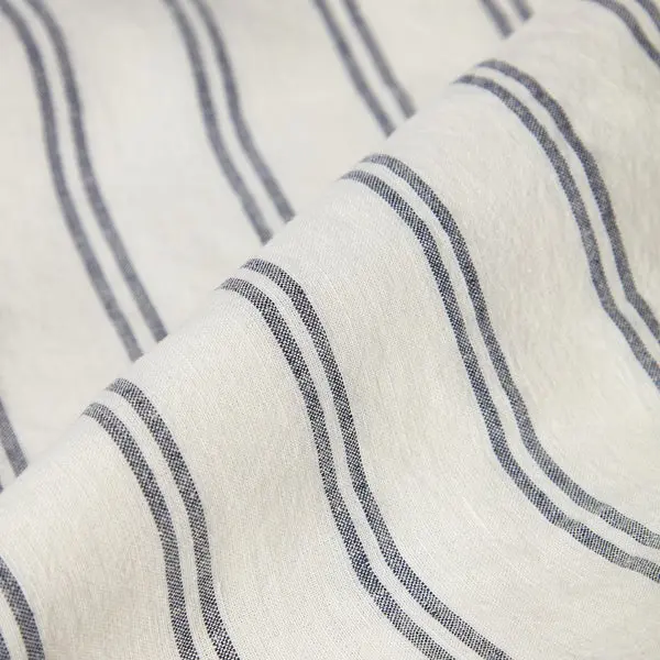 Ivory Kemptown Stripe Linen Blend Pillowcase (Pair) - Image 2