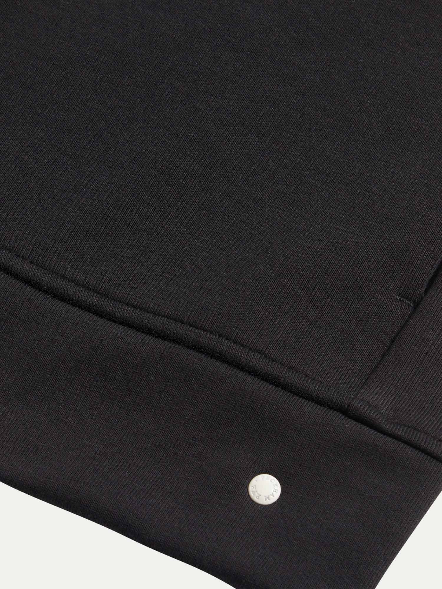Black Jersey Interlock Zip Funnel Sweat - Image 9