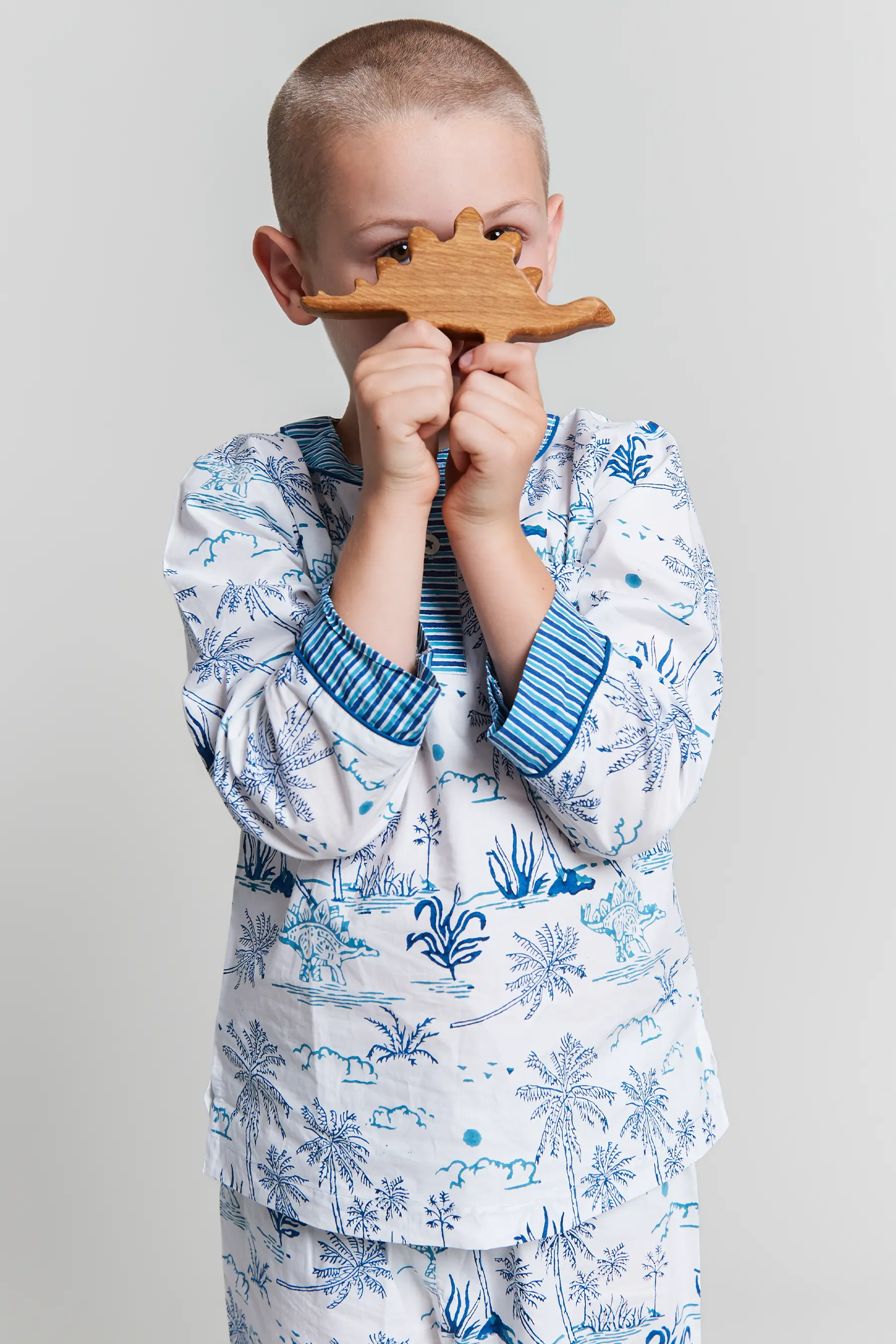 jurassic landscape Kids Organic Cotton Pyjama Trouser Set - Image 3