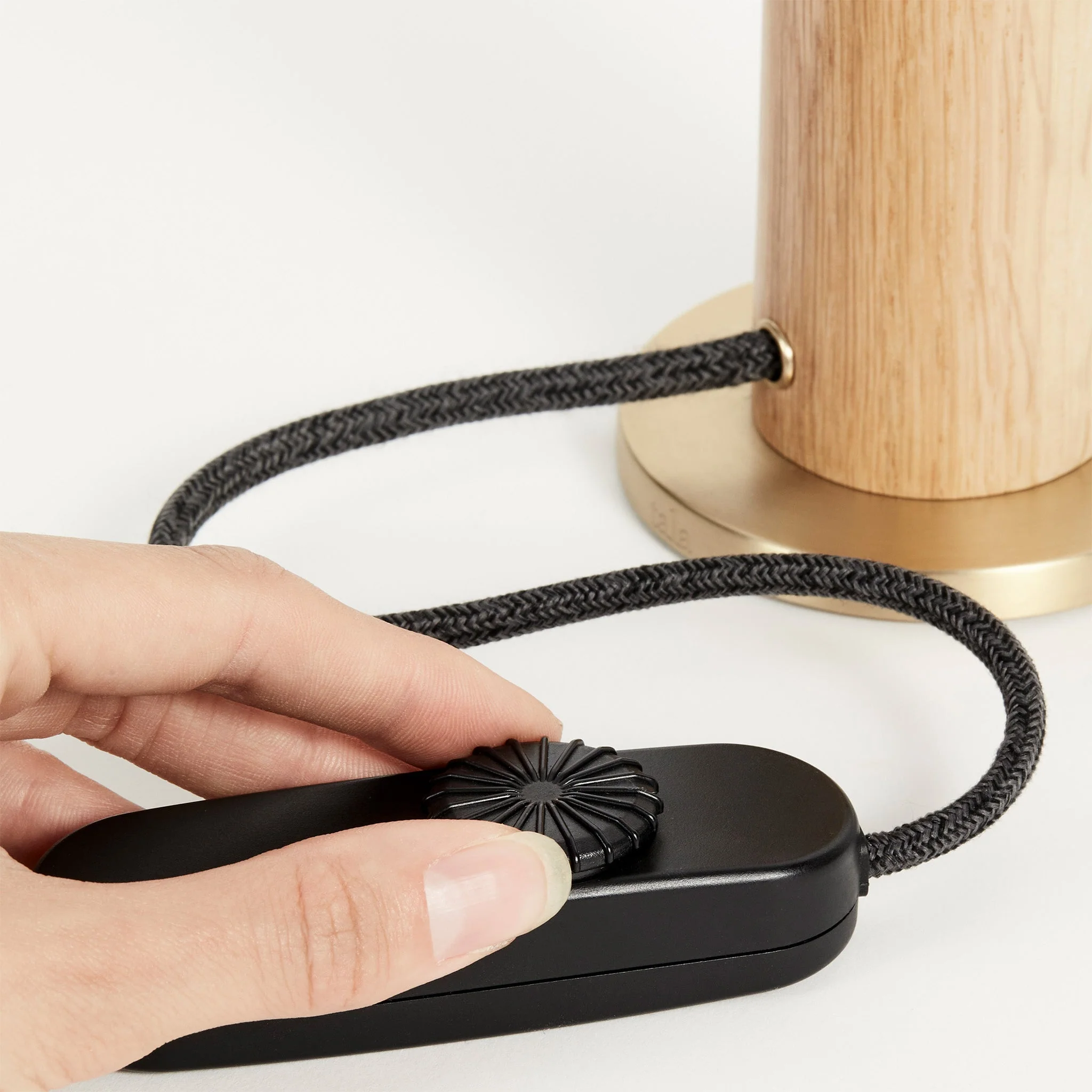 Knuckle Table Lamp in Oak - Image 5