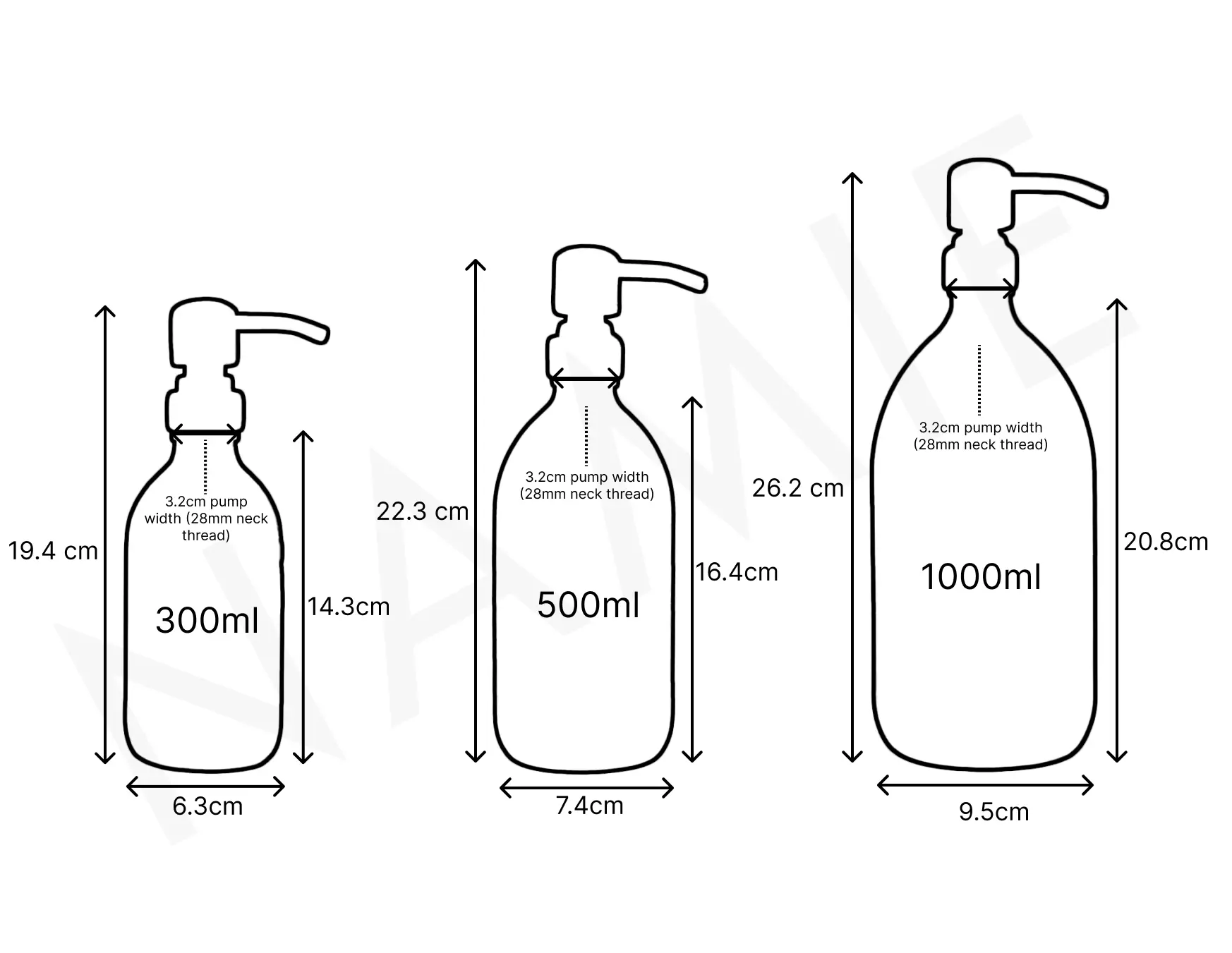 Labelled Frosted White Glass Dispenser Bottle With Gold Pump - Image 7