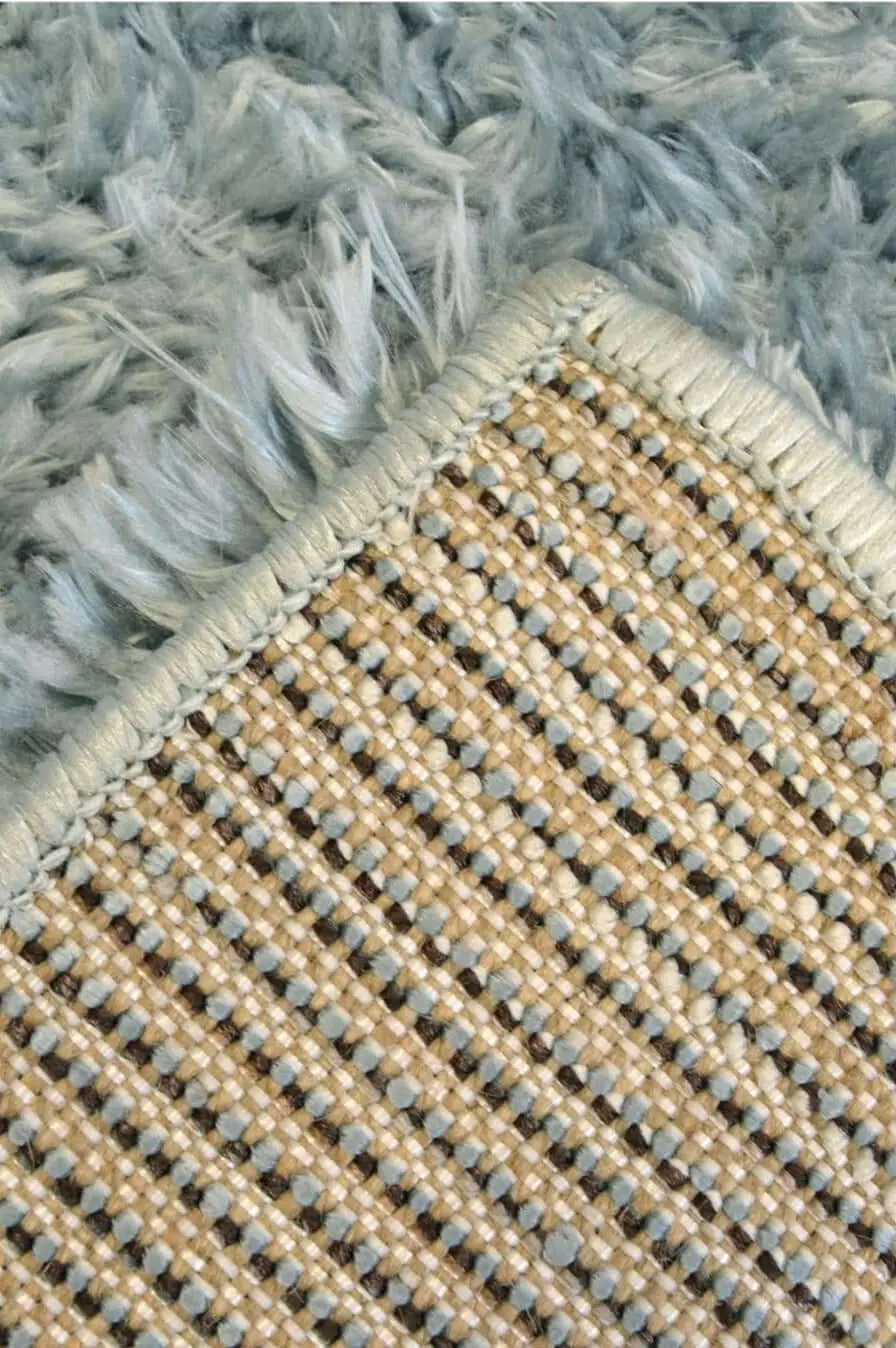 Lagom Duck Egg Blue Shaggy Rug - Image 4