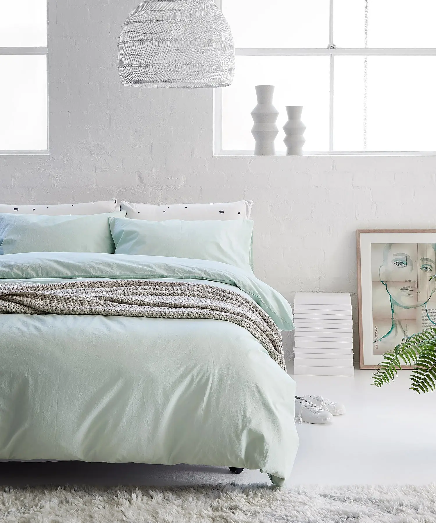 Light Green Organic Cotton Pillowcase - Image 3