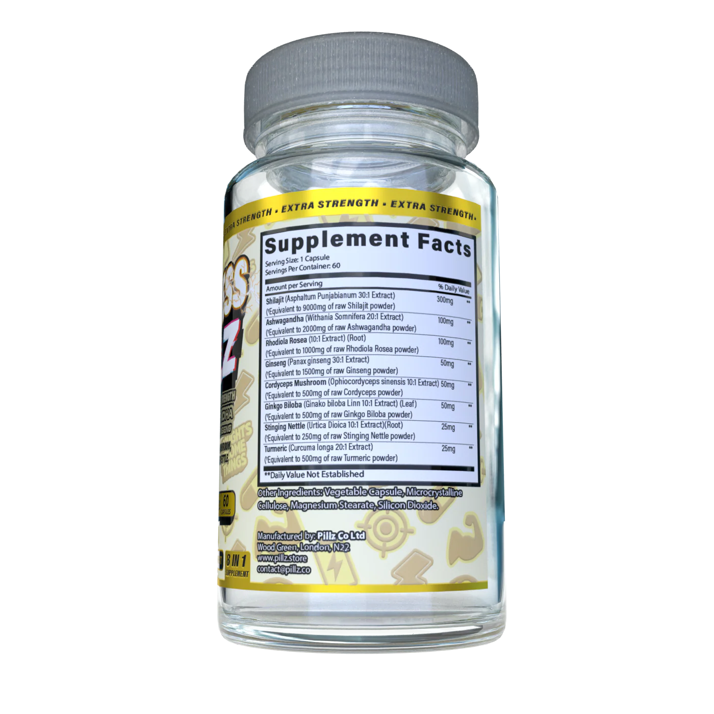 LimitlessPillz™ – 8-in-1 Shilajit Complex with Ashwagandha, Panax Ginseng, Rhodiola, Turmeric, Ginkgo, Nettle & Cordyceps Mushrooms - Image 4