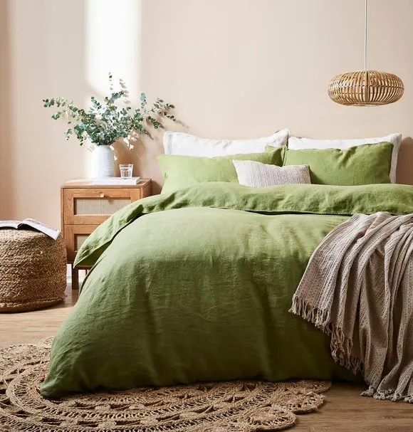 Linen Duvet Cover and Pillowcase Set