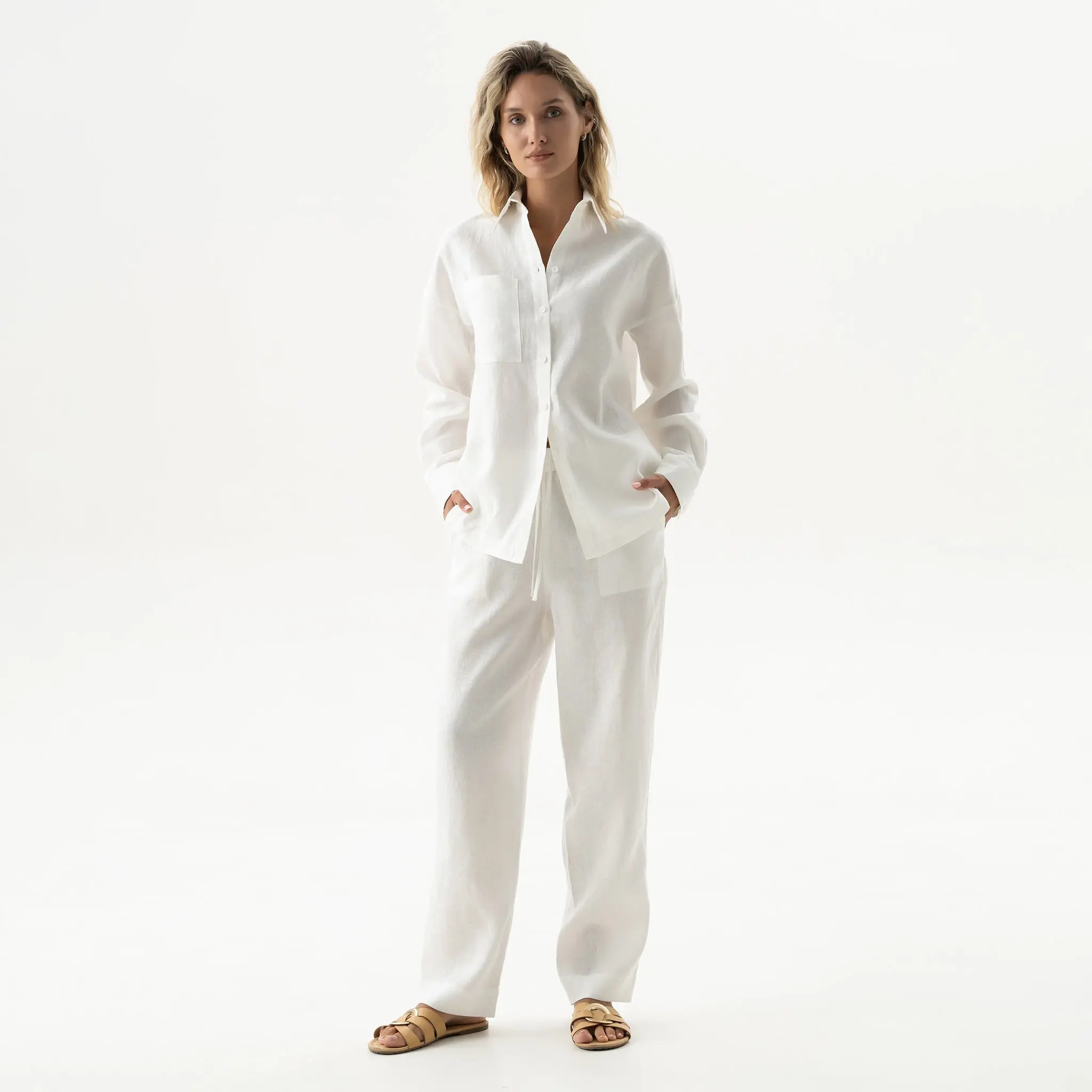 Linen Spirit Pants White - Image 9