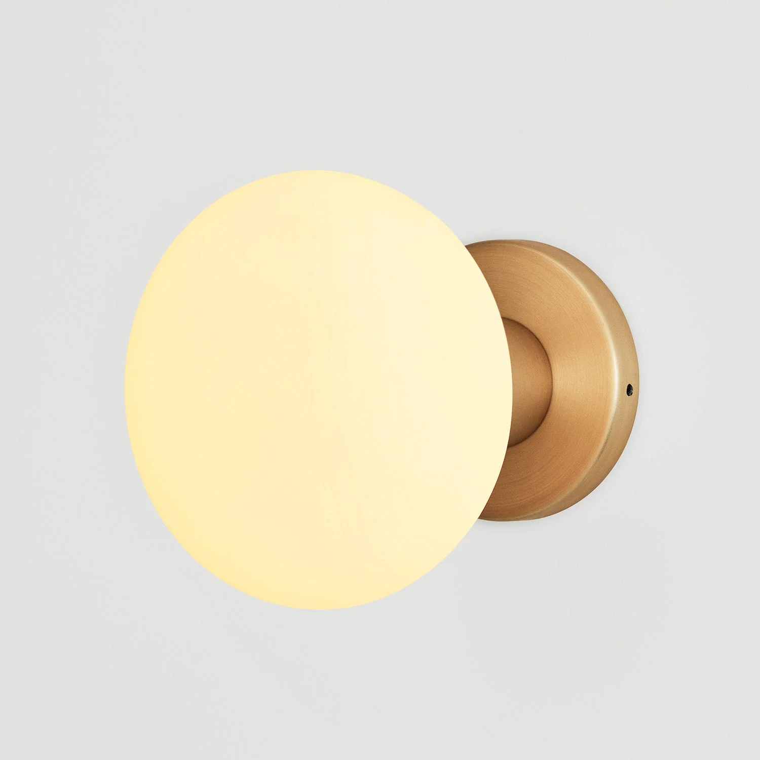 Lochan Wall Light in Brass + Oval Dim to Warm