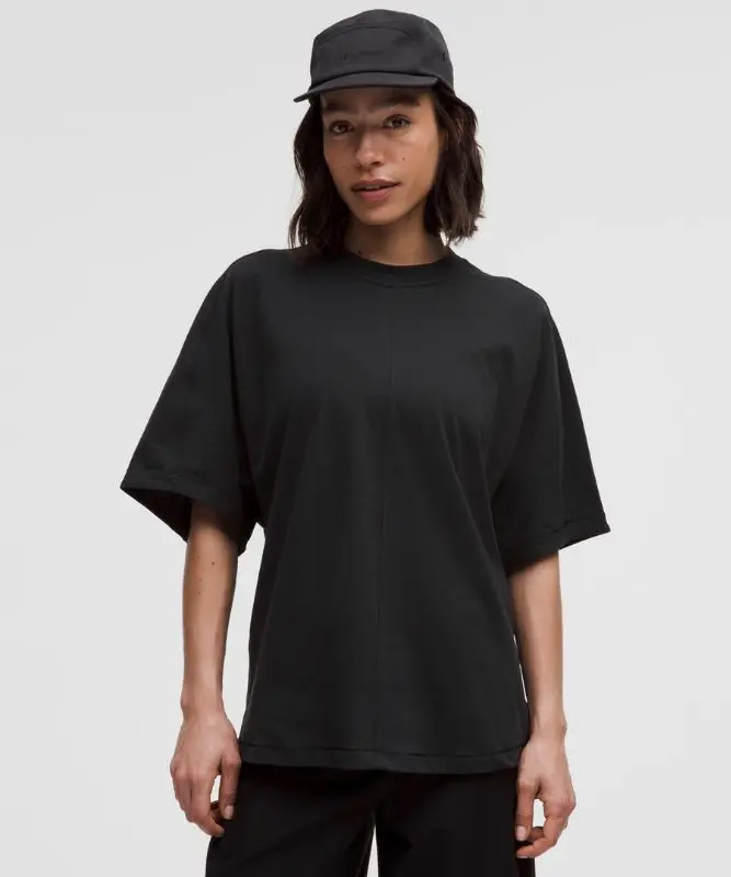 Women's Jersey Oversized Dolman Tee Stitch Detail