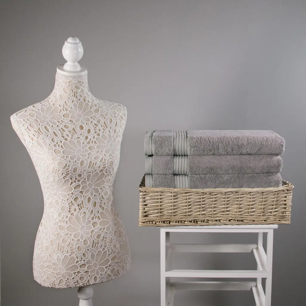 Luxury Bamboo Towel in Grey - Image 4