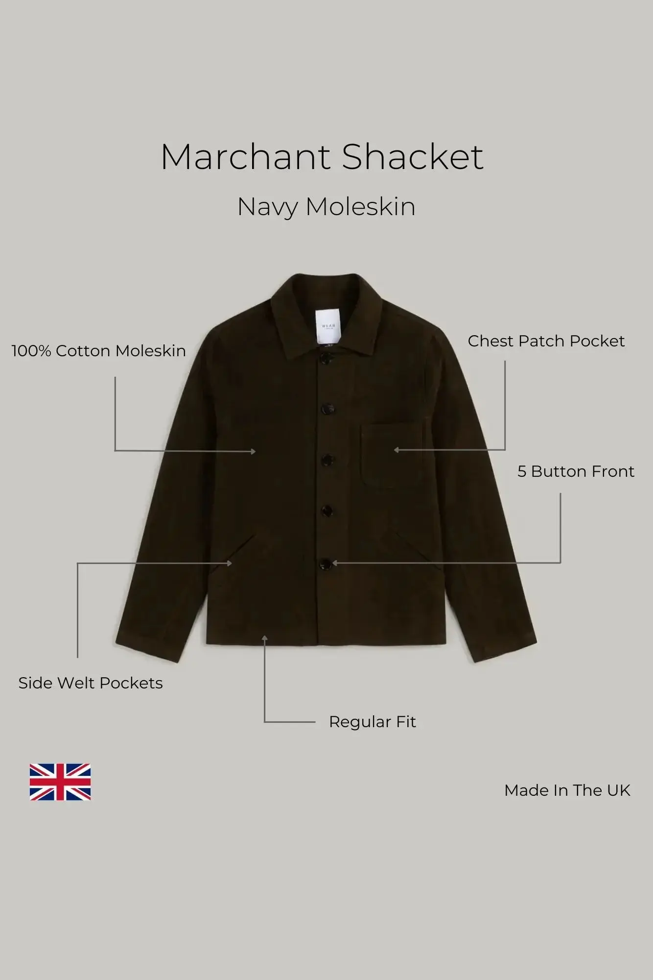 Marchant Jacket - Olive Moleskin - Image 6