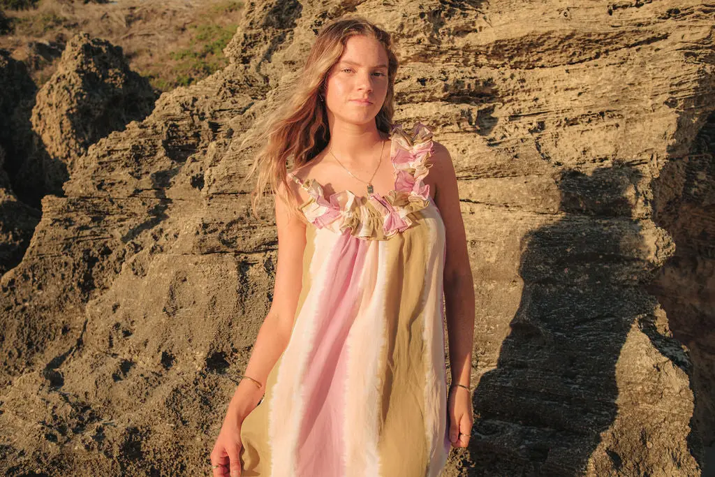 Meher Ruffle Neck Long Dress - Image 4