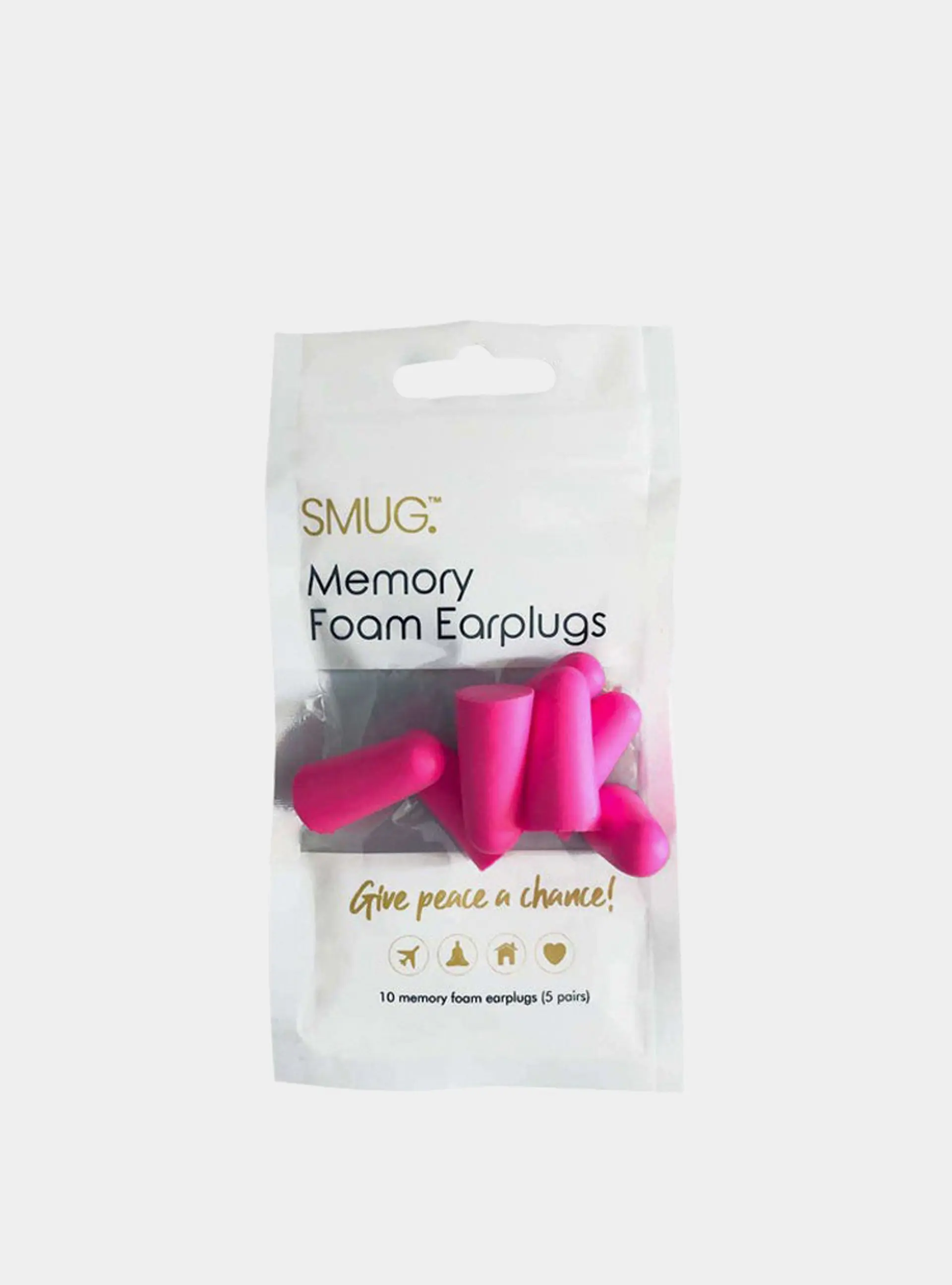Memory Foam Earplugs - Bright Pink (1 pack)