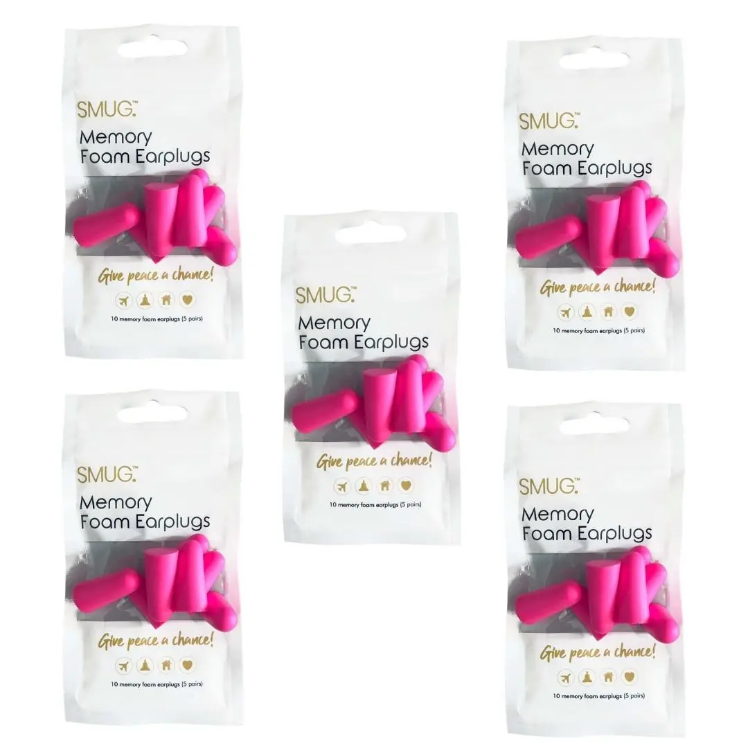 Memory Foam Earplugs - Bright Pink (5 packs) - Image 6