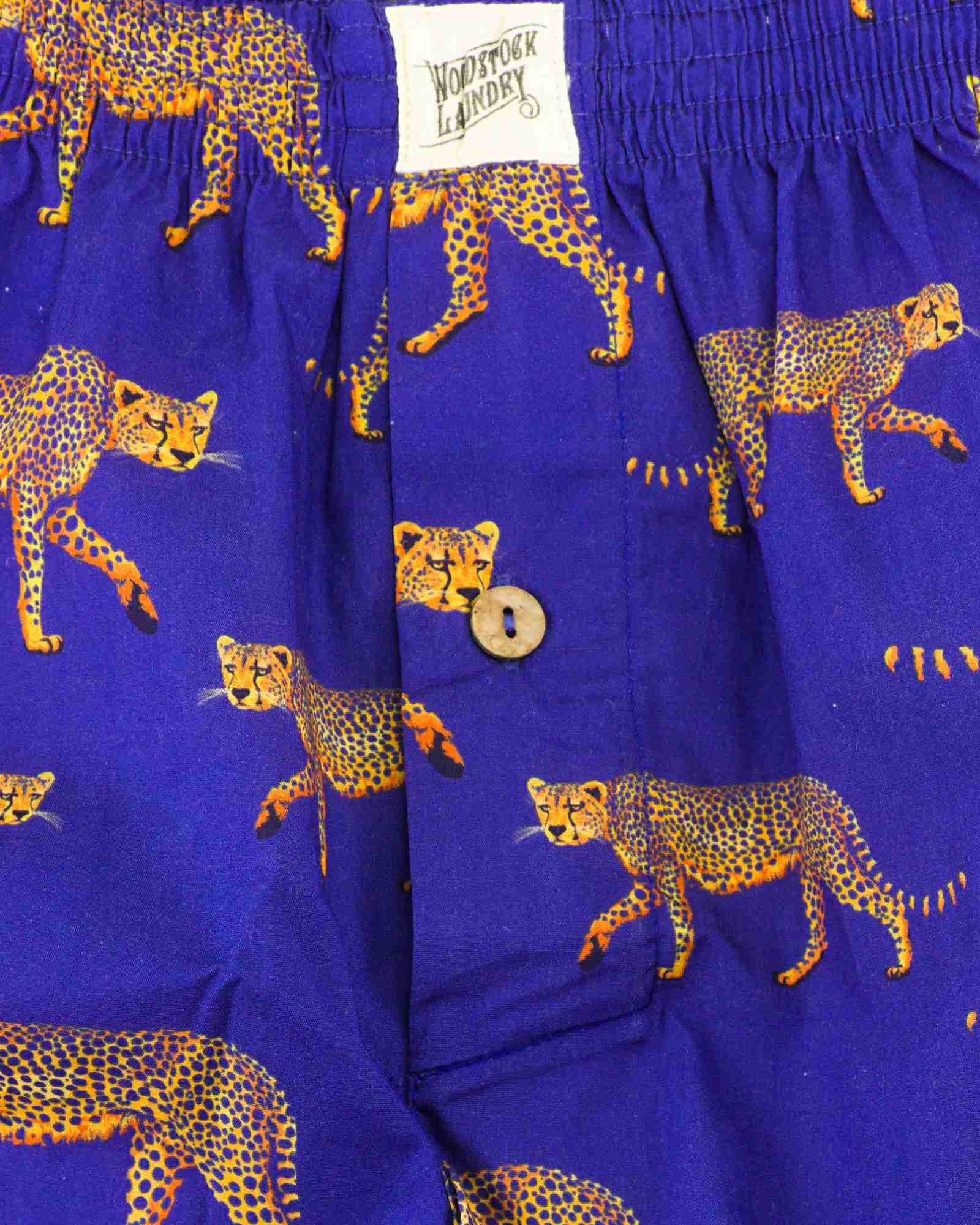 Mens Boxer Shorts - Blue Cheetahs - Image 2