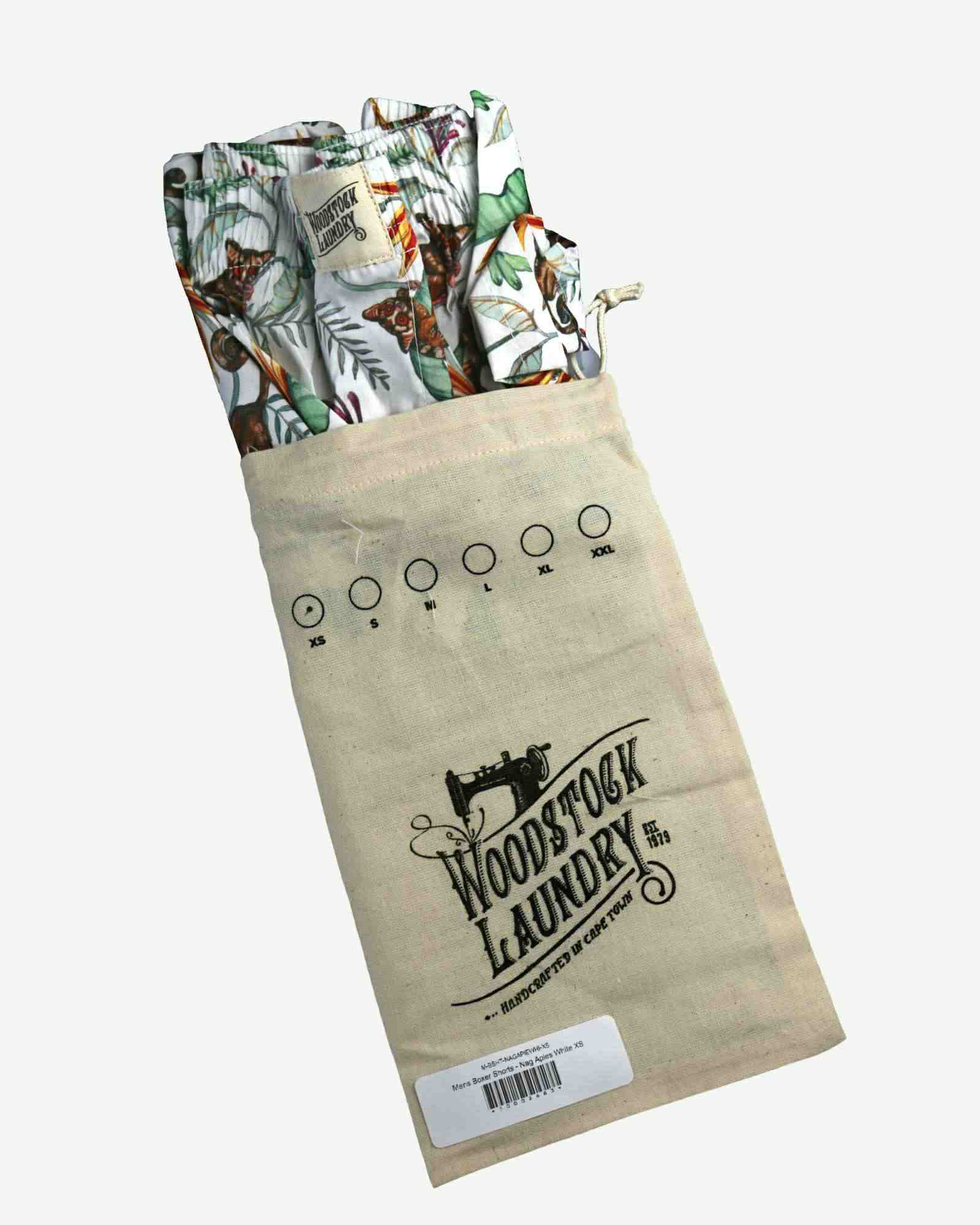Mens Boxer Shorts - Night Monkeys White - Image 5