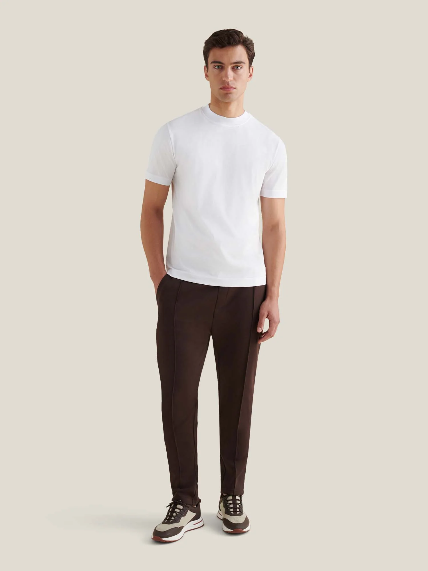Bright White Mens Mercerised Cotton T-Shirt - Image 2