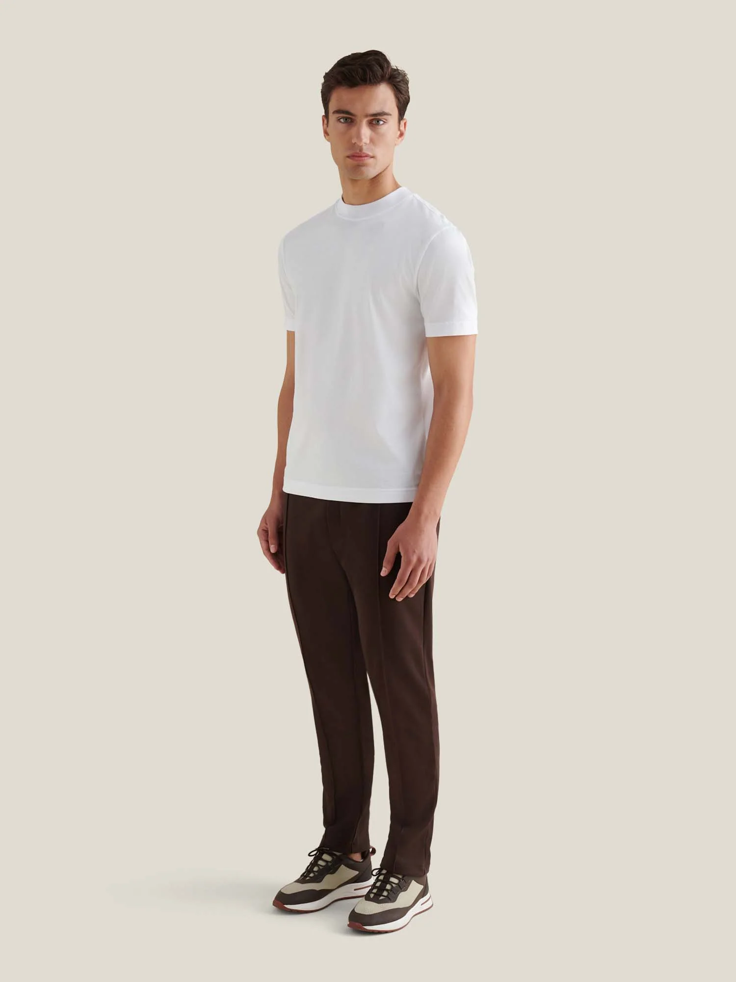 Bright White Mens Mercerised Cotton T-Shirt - Image 3