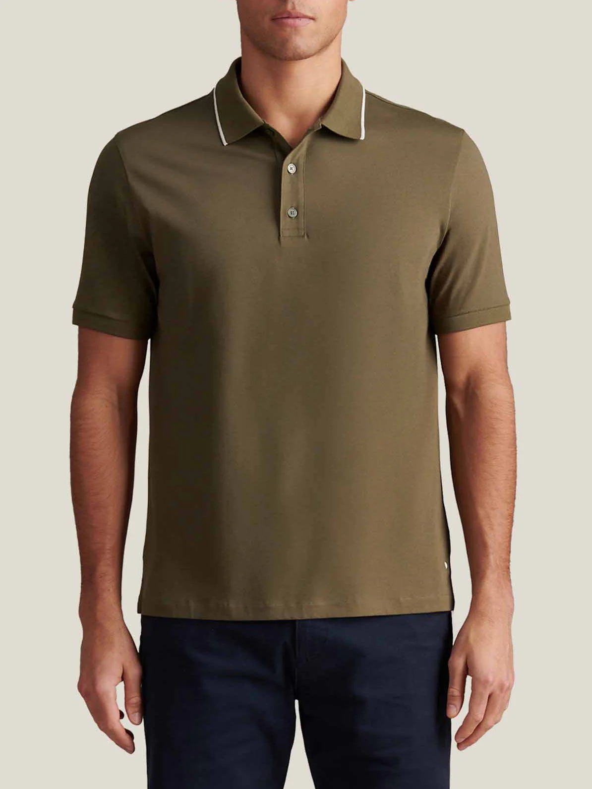 Mercerised Cotton Tipped Polo Shirt Sea Turtle - Image 4