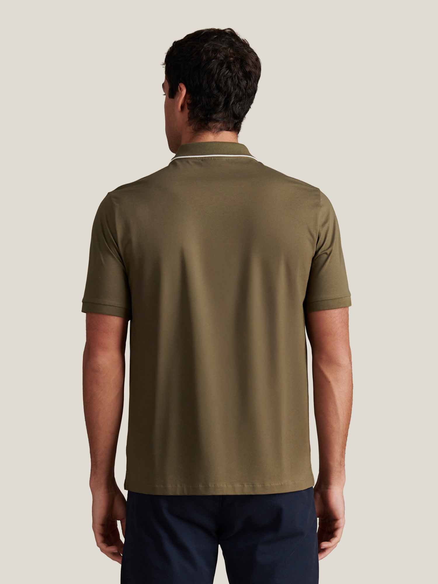 Mercerised Cotton Tipped Polo Shirt Sea Turtle - Image 5