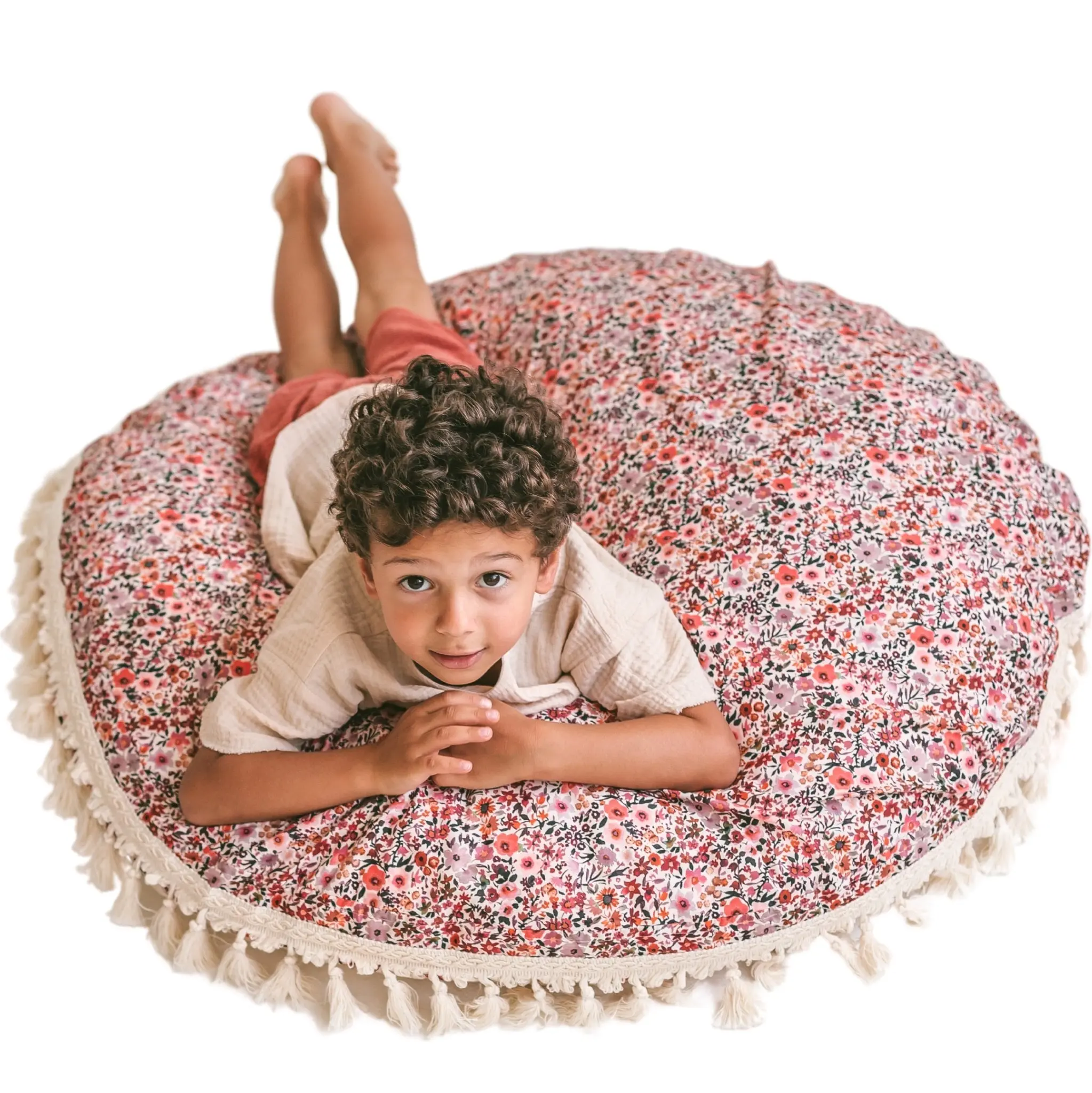 Rose Flower Pattern Big Floor Cushion - Image 6