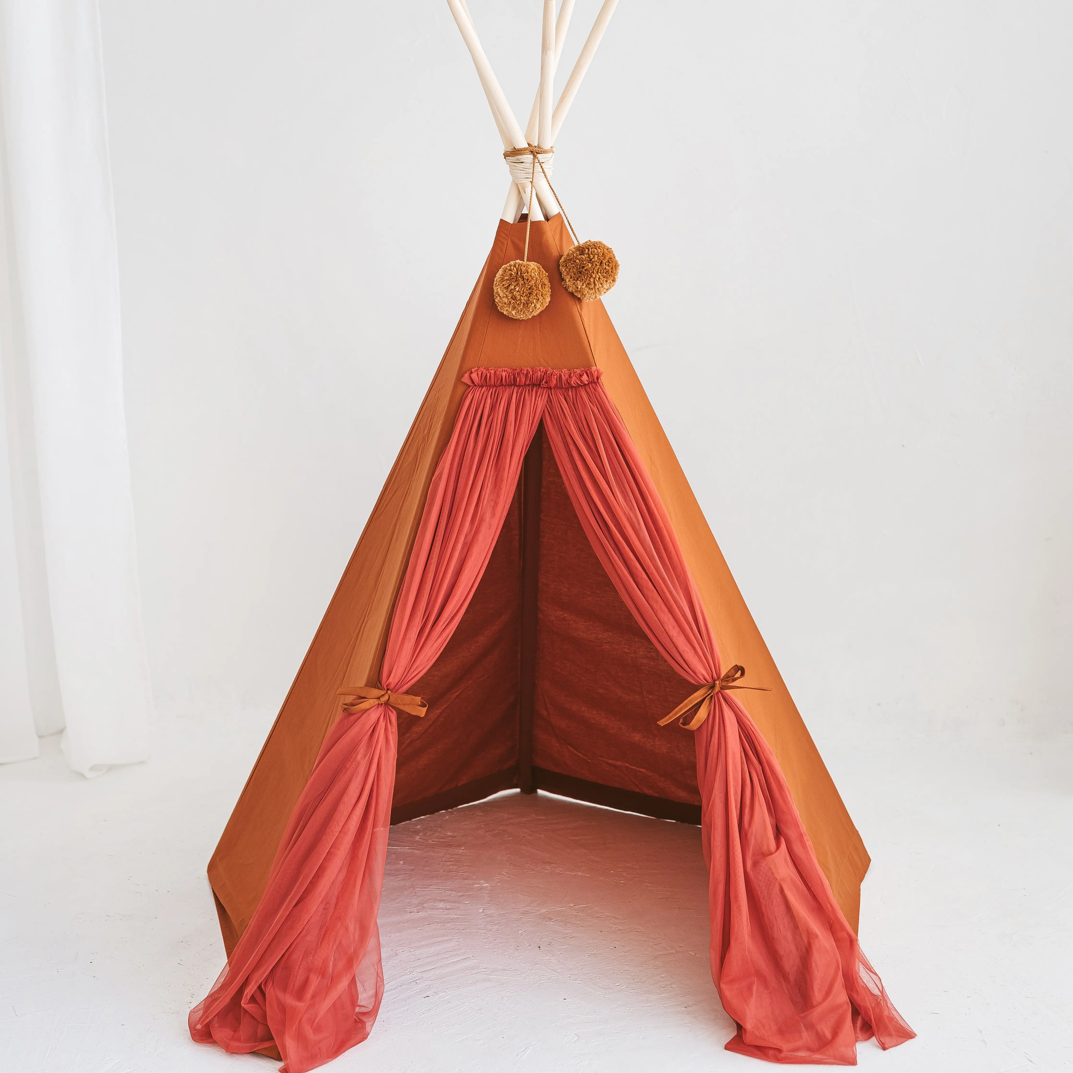 Ecru Fairy Kids Play Tent with Tulle - Image 12