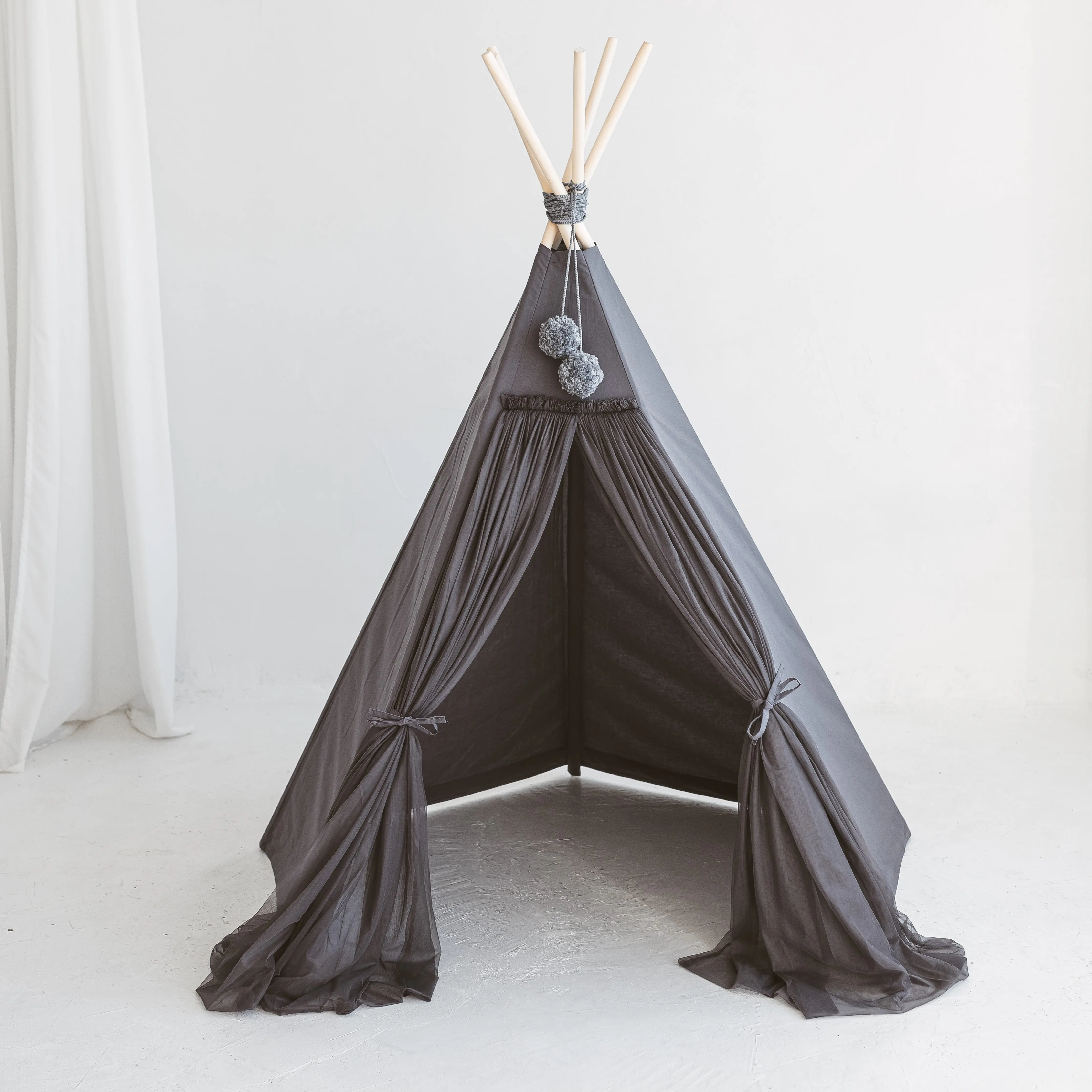 Ecru Fairy Kids Play Tent with Tulle - Image 13