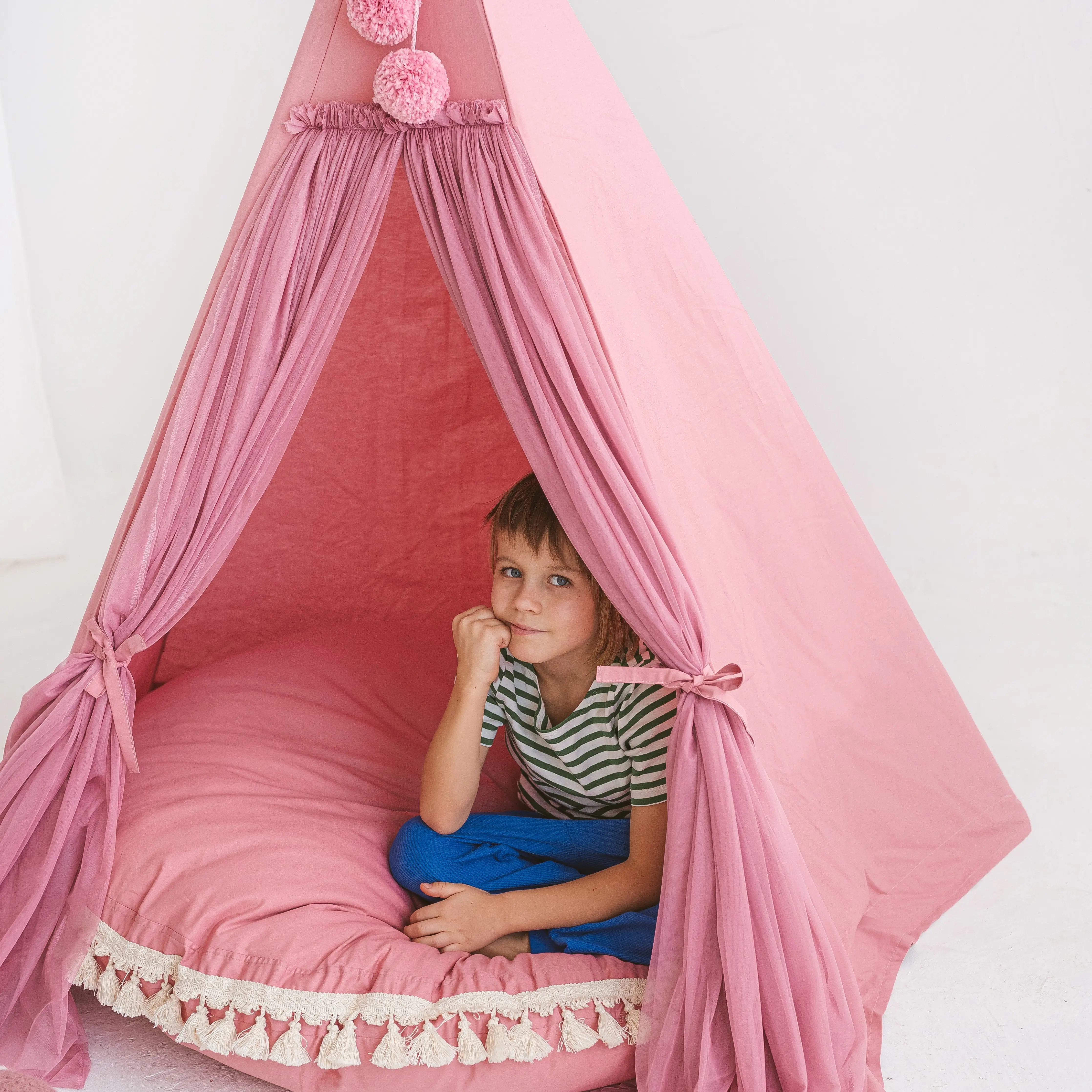 Rose Fairy Kids Play Tent with Tulle - Image 5