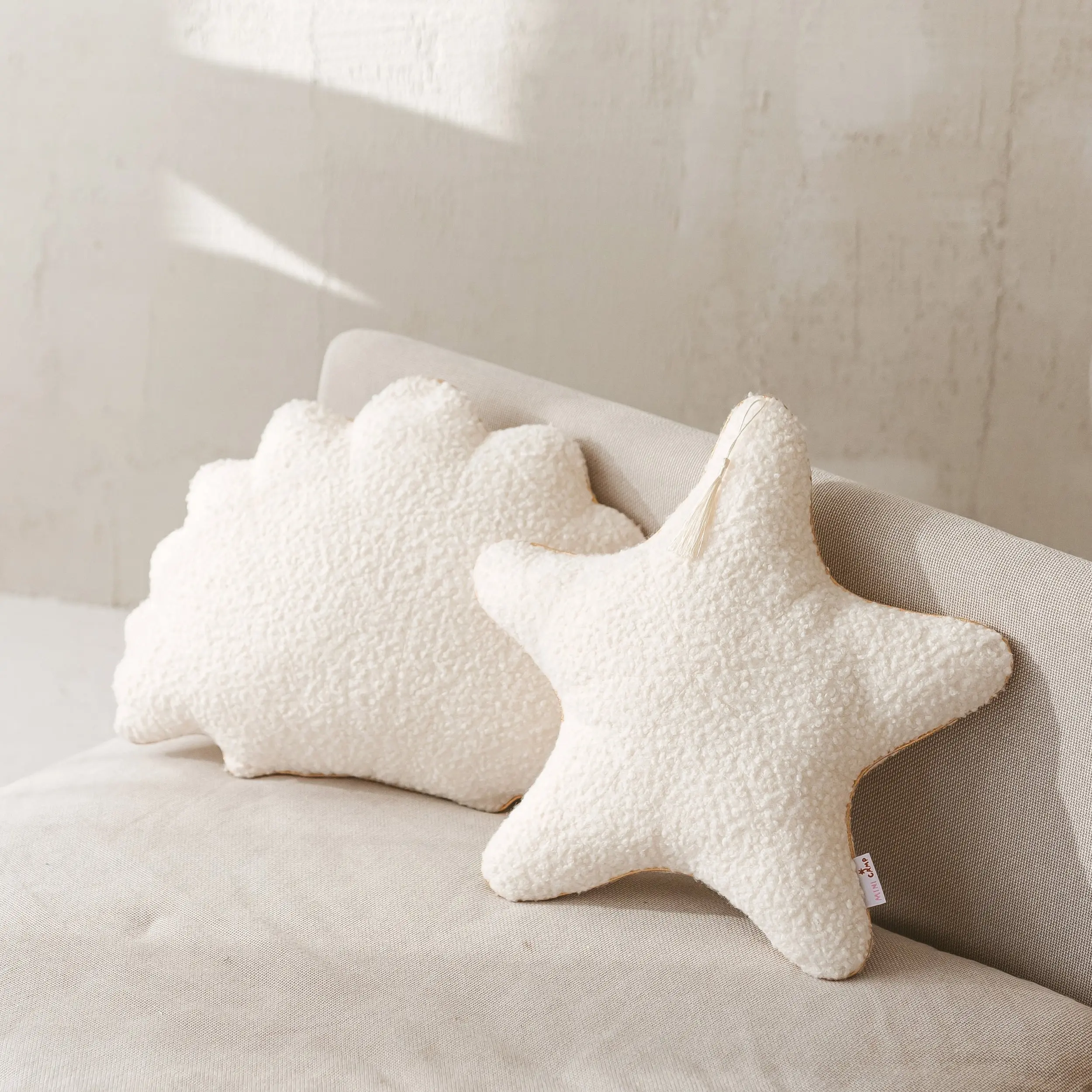 Seashell Pillows, Starfish Throw Pillows, Crustaceancore Decor | PACK of 2