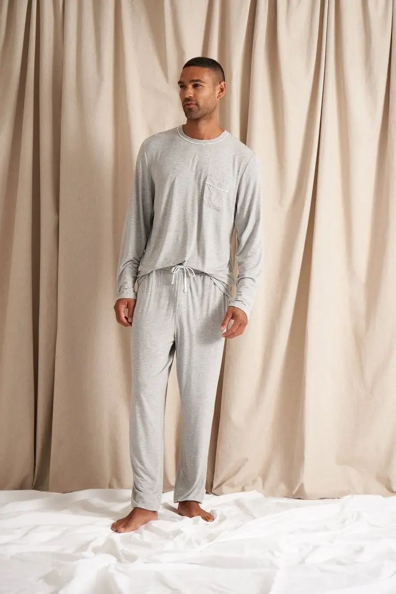 Grey Marl Mister You Bamboo Pyjama Set