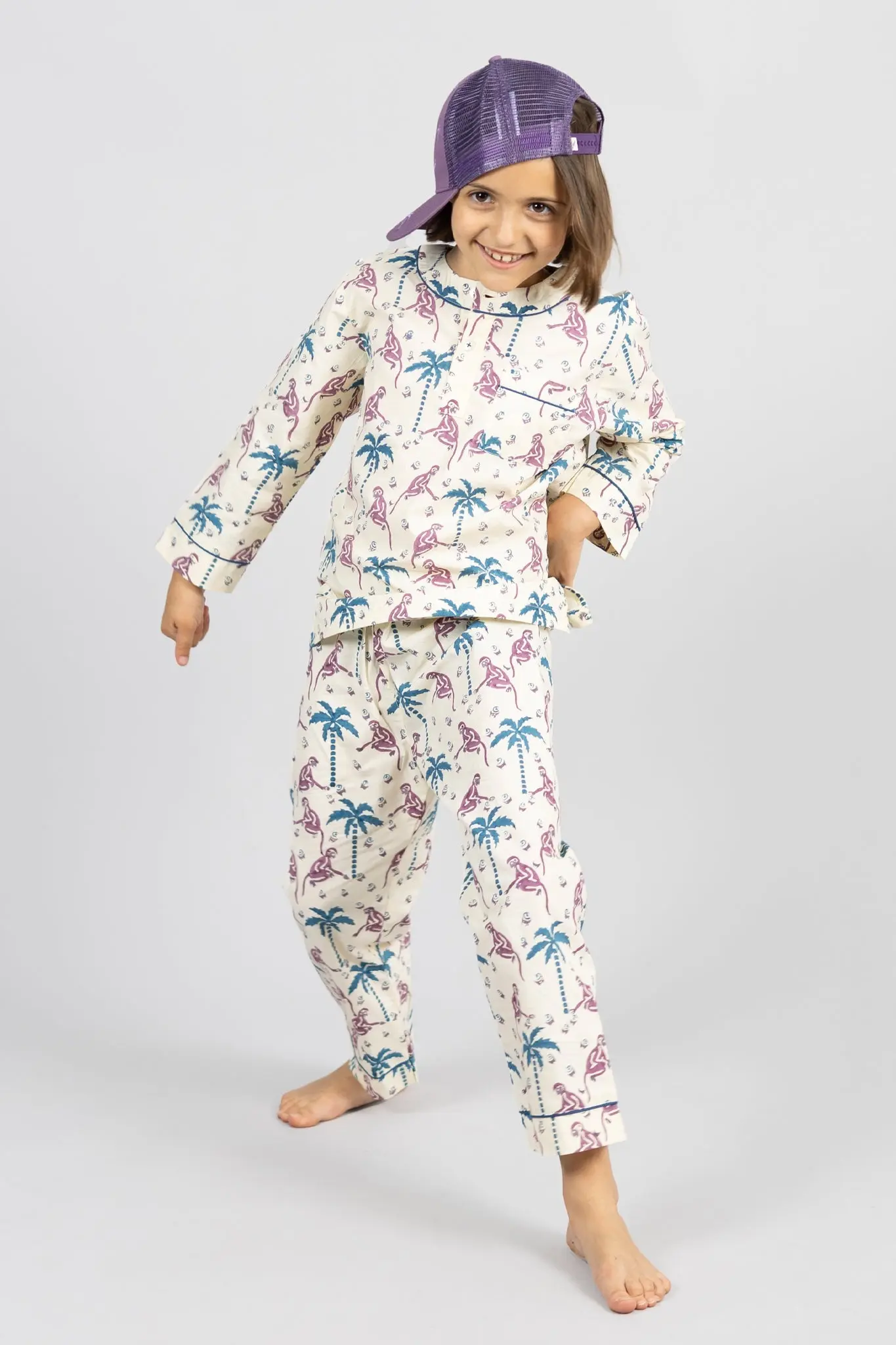 monkey capers Kids Organic Cotton Pyjama Trouser Set - Image 3