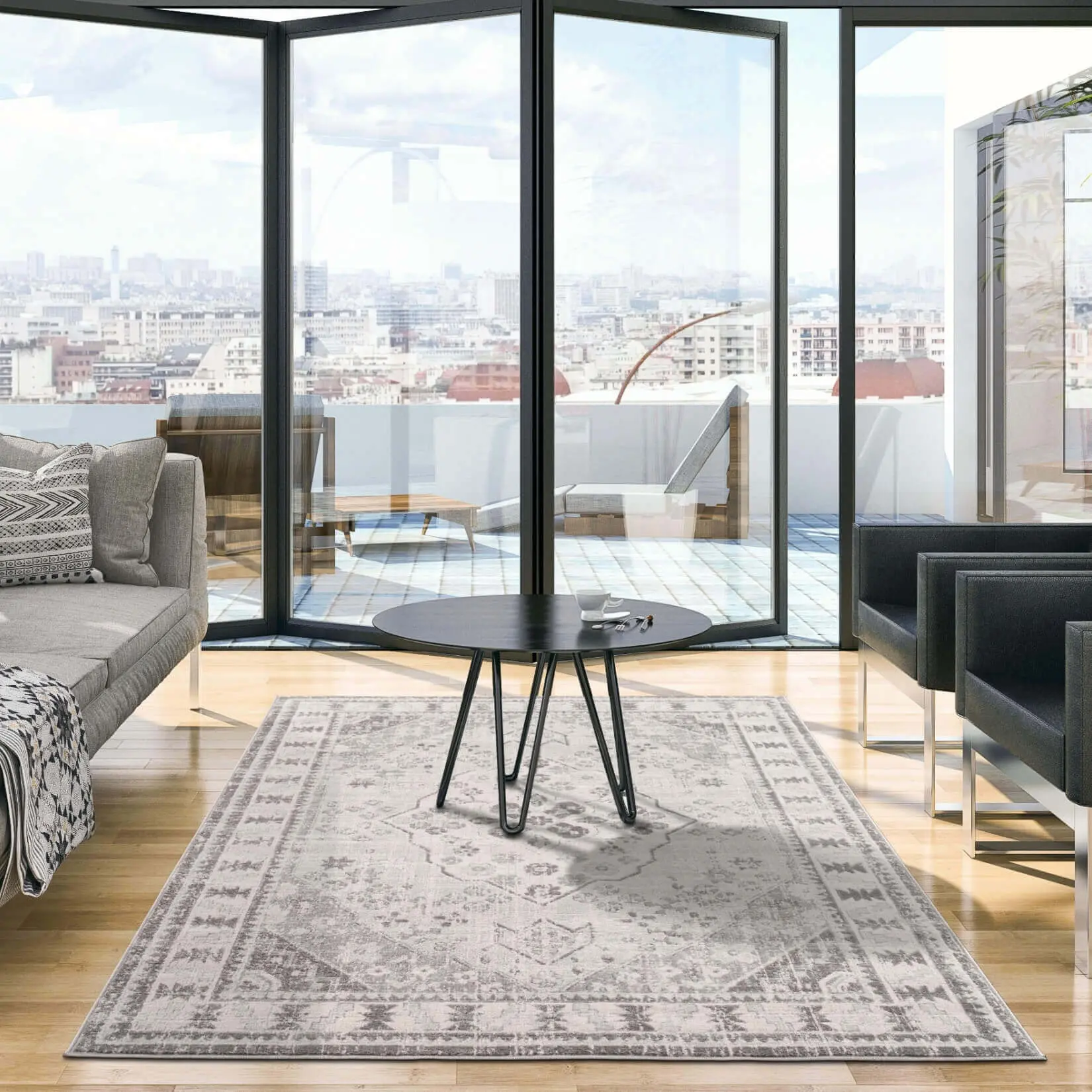 Montana Oriental Grey Rug | 3920G - Image 7