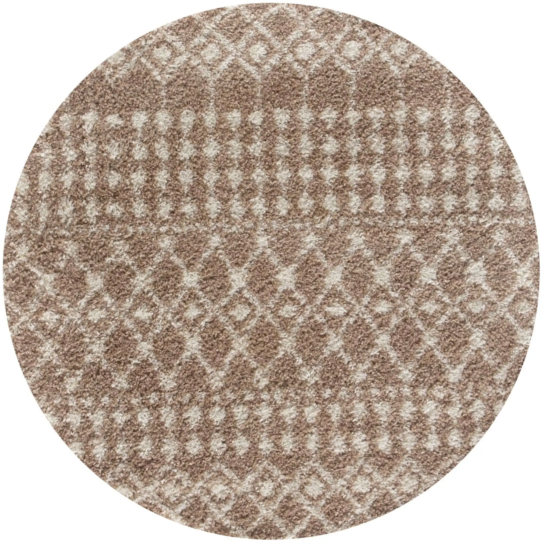 Moroccan Beige Shaggy Rug | 1020 - Image 13