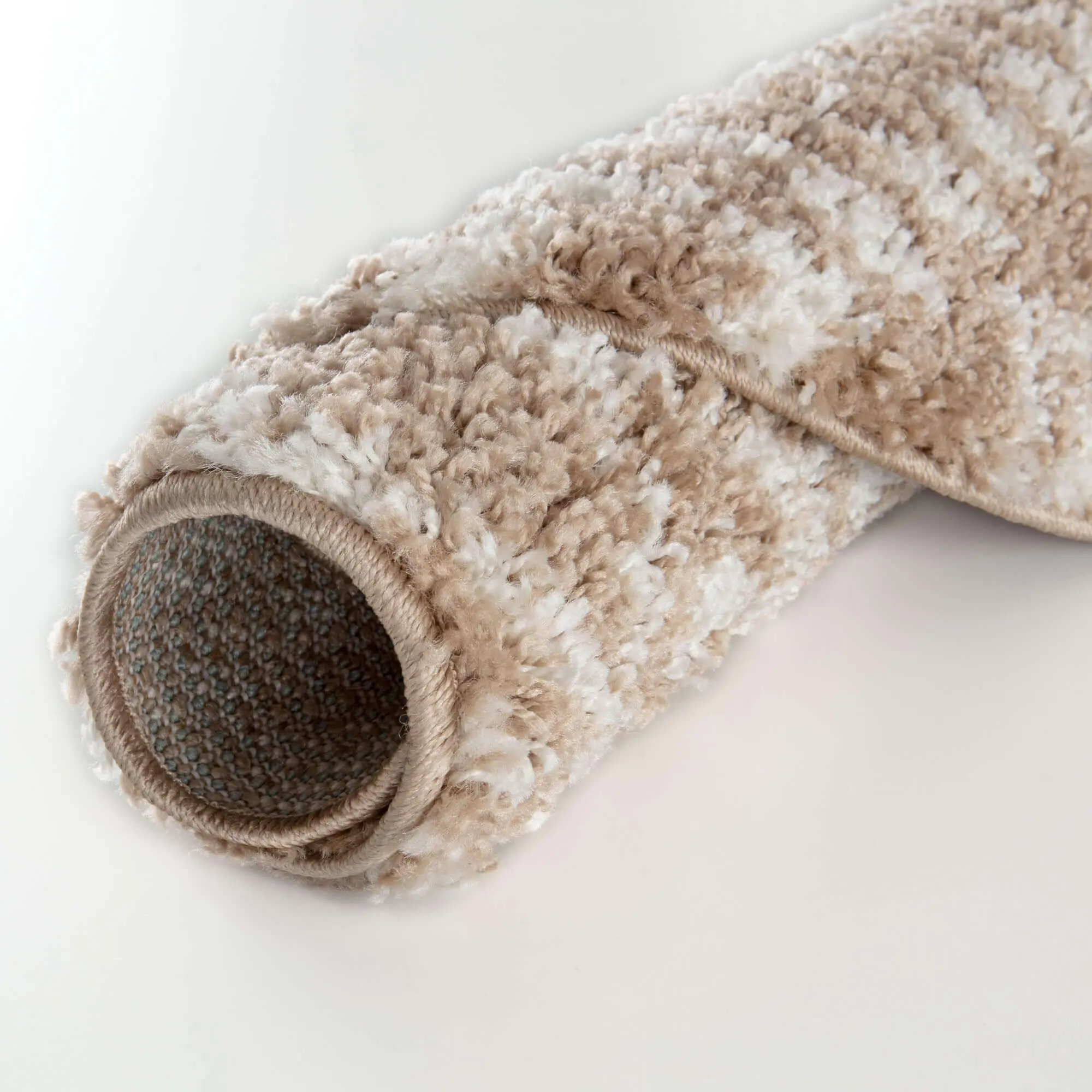 Moroccan Beige Shaggy Rug | 1020 - Image 16