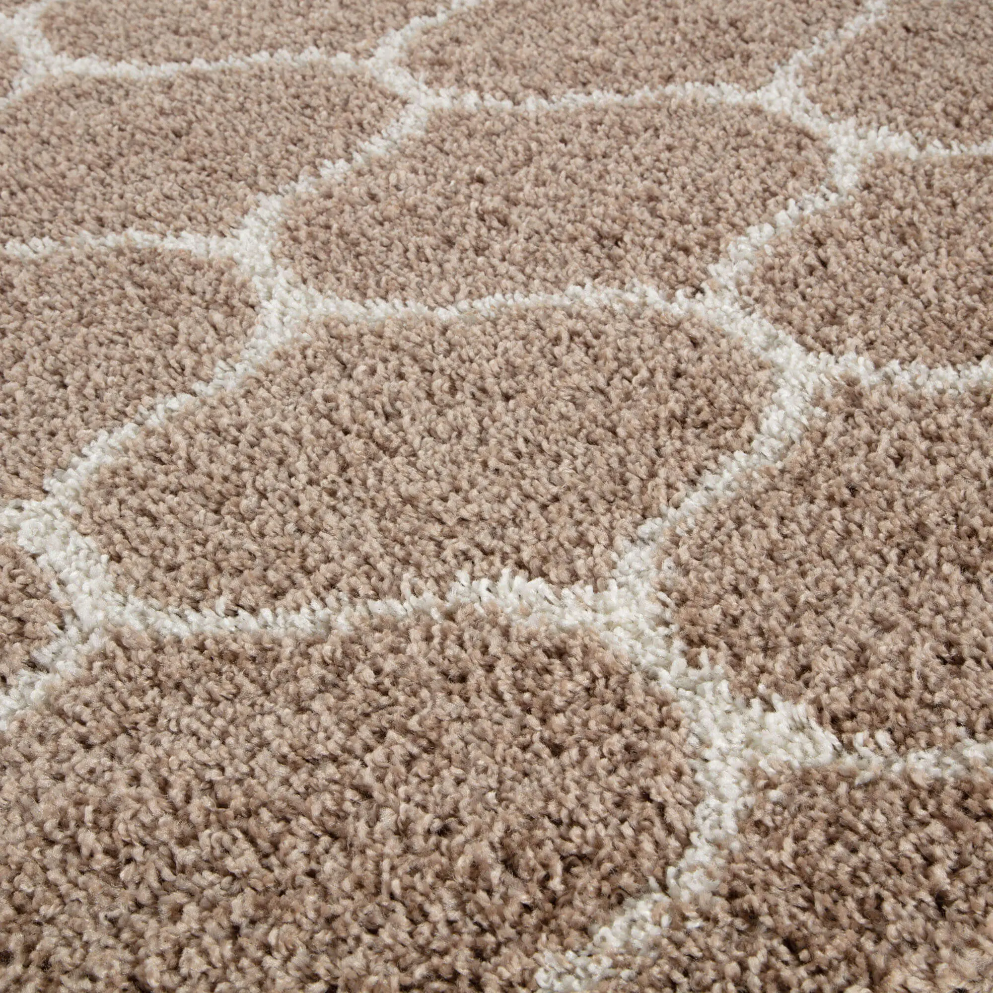 Moroccan Beige Shaggy Rug | 620 - Image 2