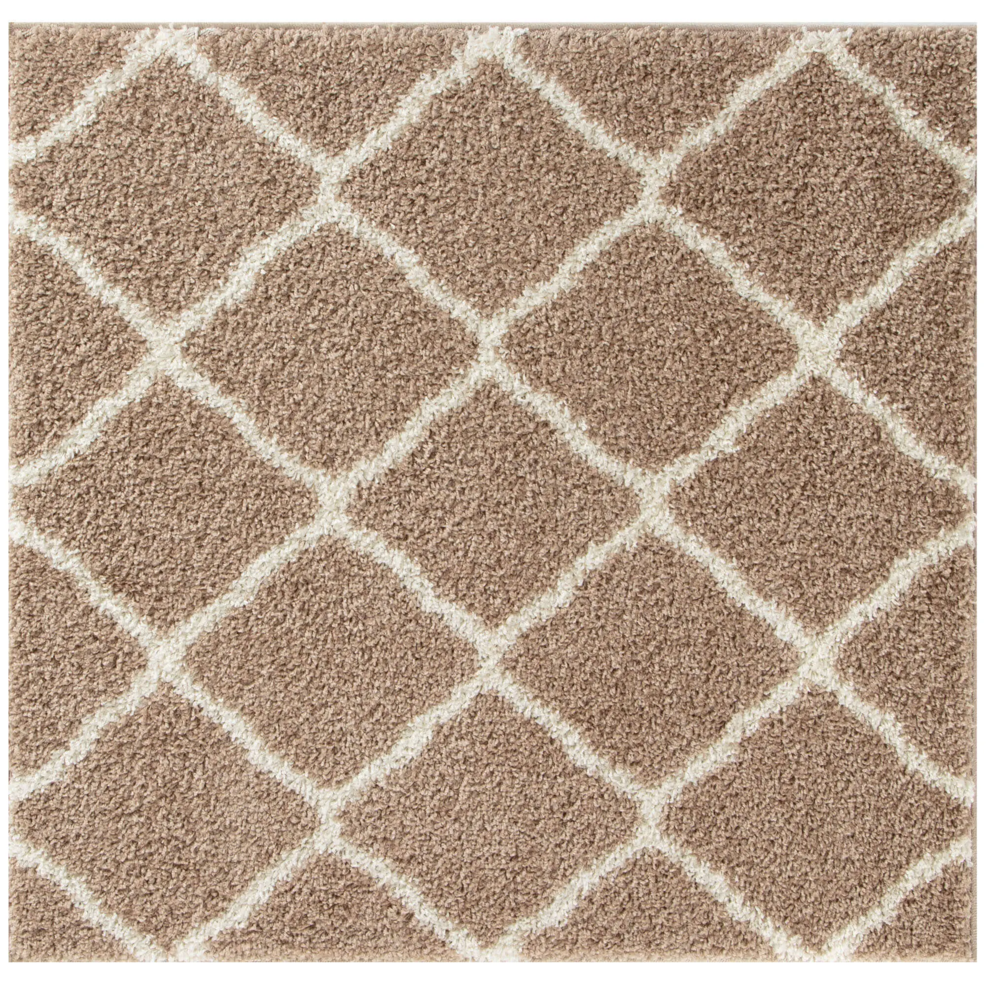 Moroccan Beige Shaggy Rug | 720 - Image 20