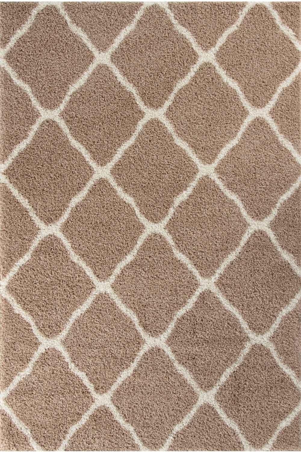 Moroccan Beige Shaggy Rug | 720 - Image 34