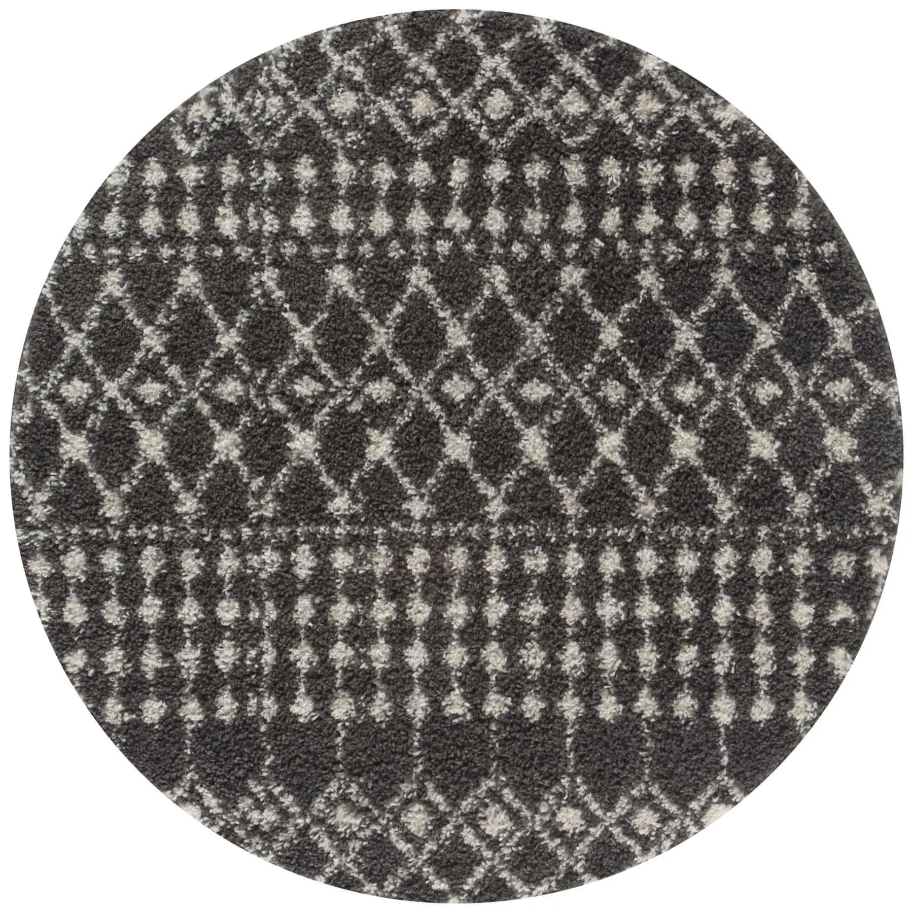 Moroccan Dark Grey Shaggy Rug | 1040 - Image 23