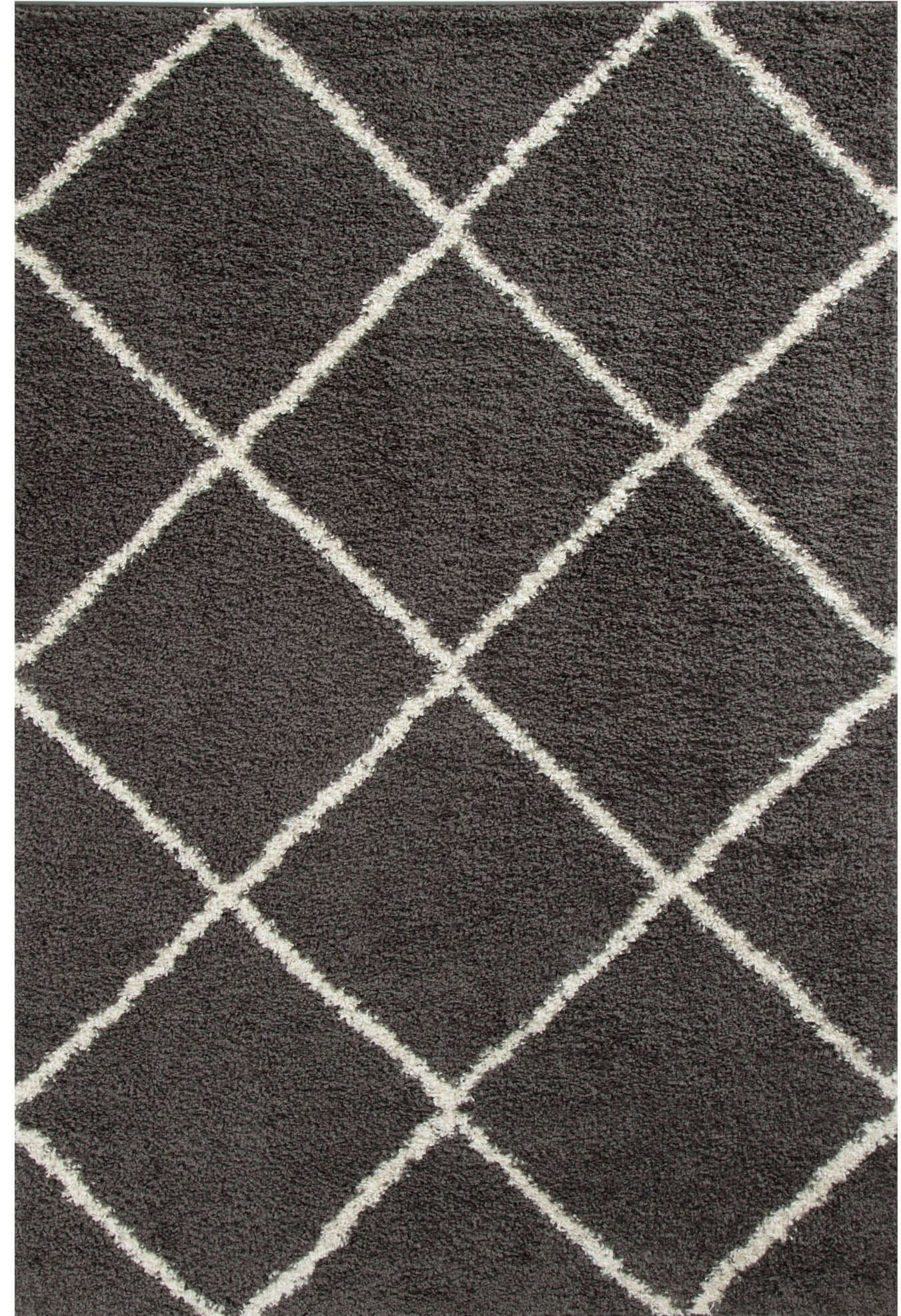Moroccan Dark Grey Shaggy Rug | 540