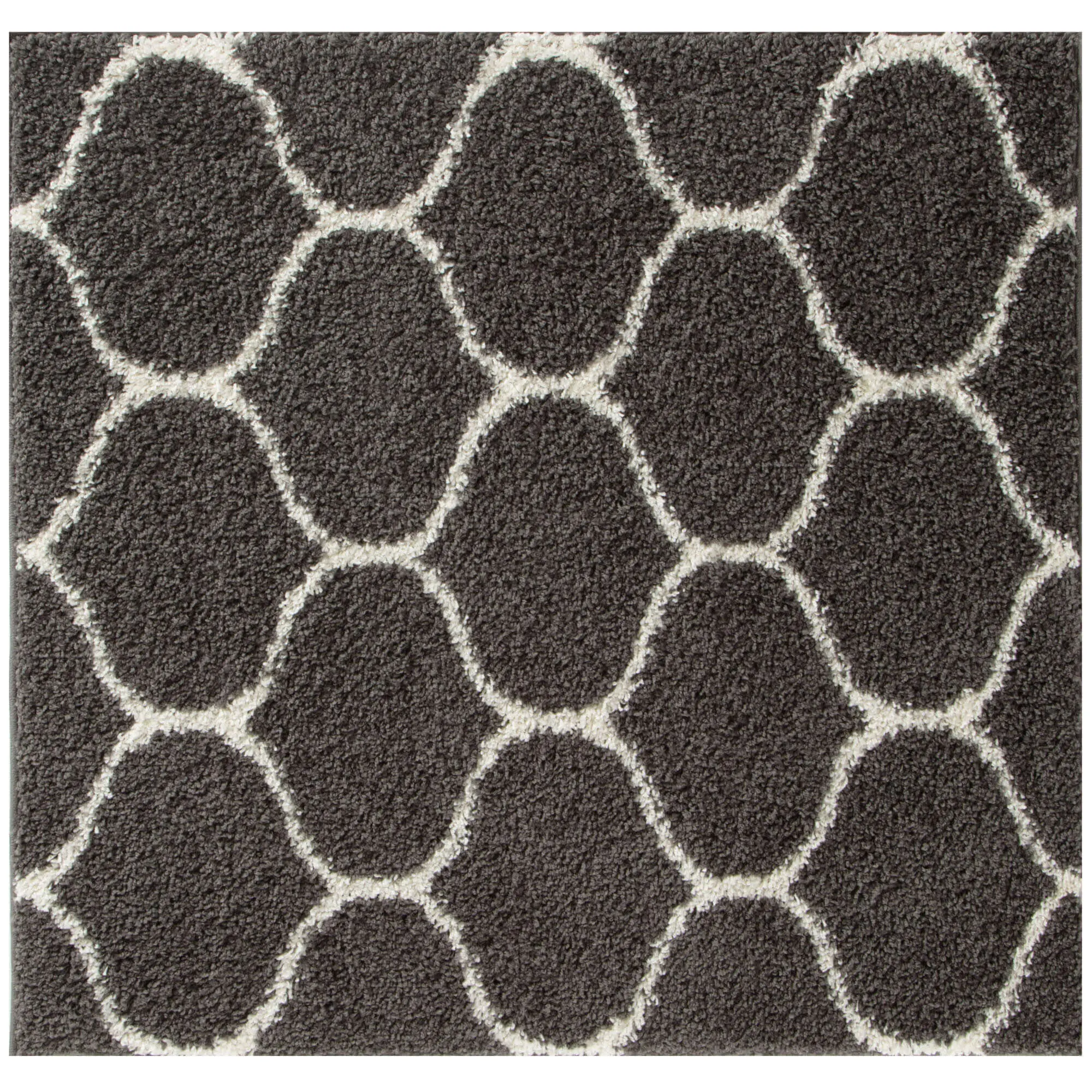 Moroccan Dark Grey Shaggy Rug | 640 - Image 22