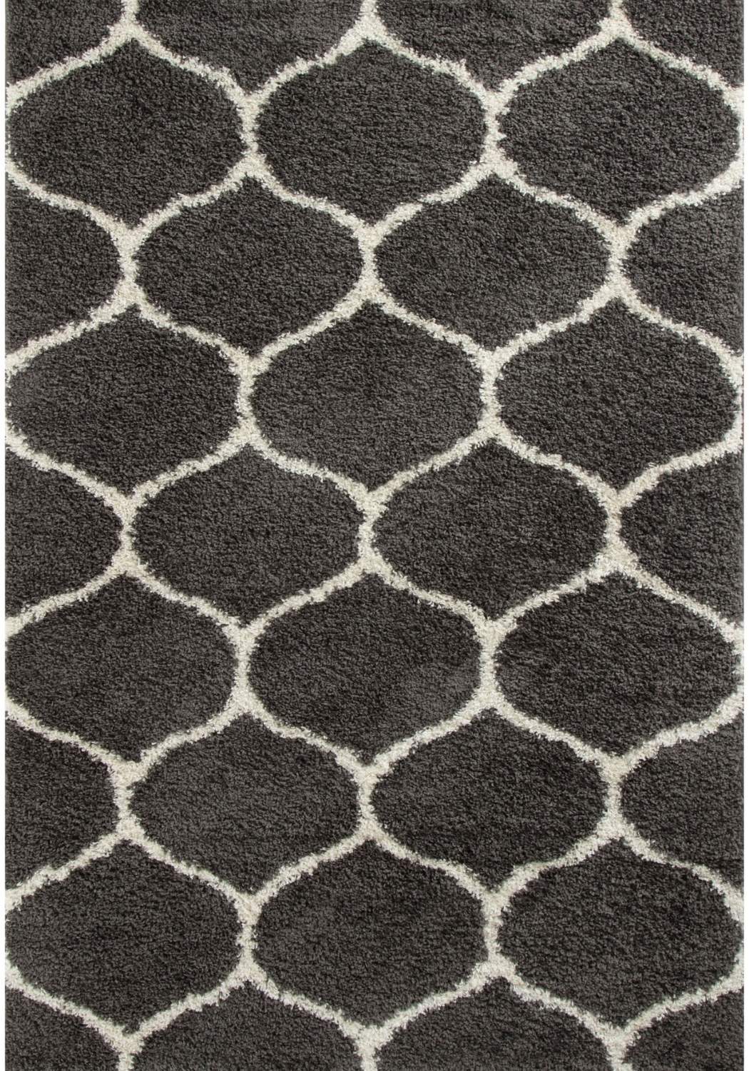 Moroccan Dark Grey Shaggy Rug | 640 - Image 34