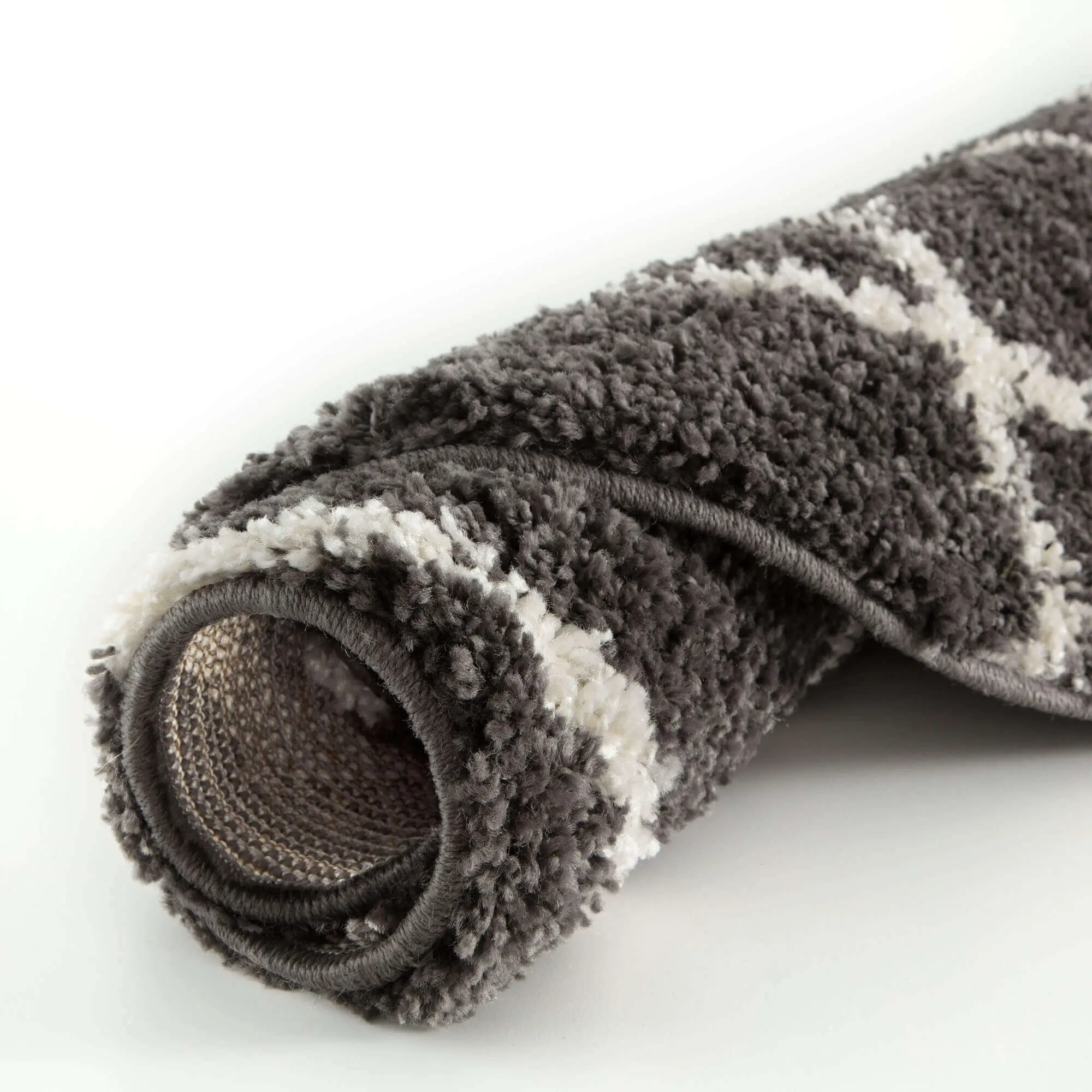 Moroccan Dark Grey Shaggy Rug | 740 - Image 18