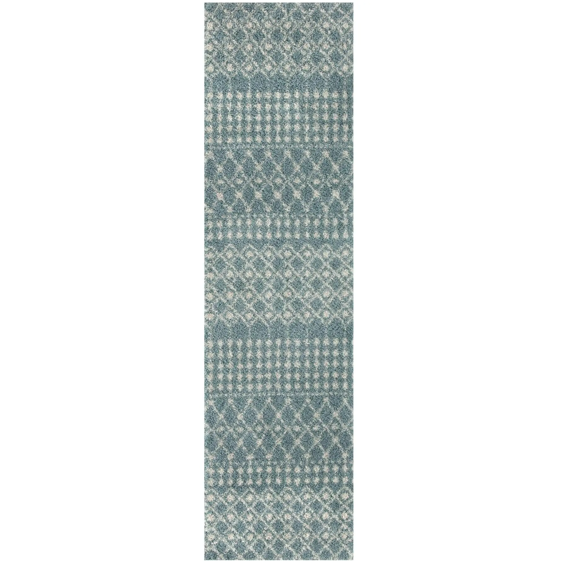 Moroccan Duck Egg Blue Shaggy Rug | 1050 - Image 19