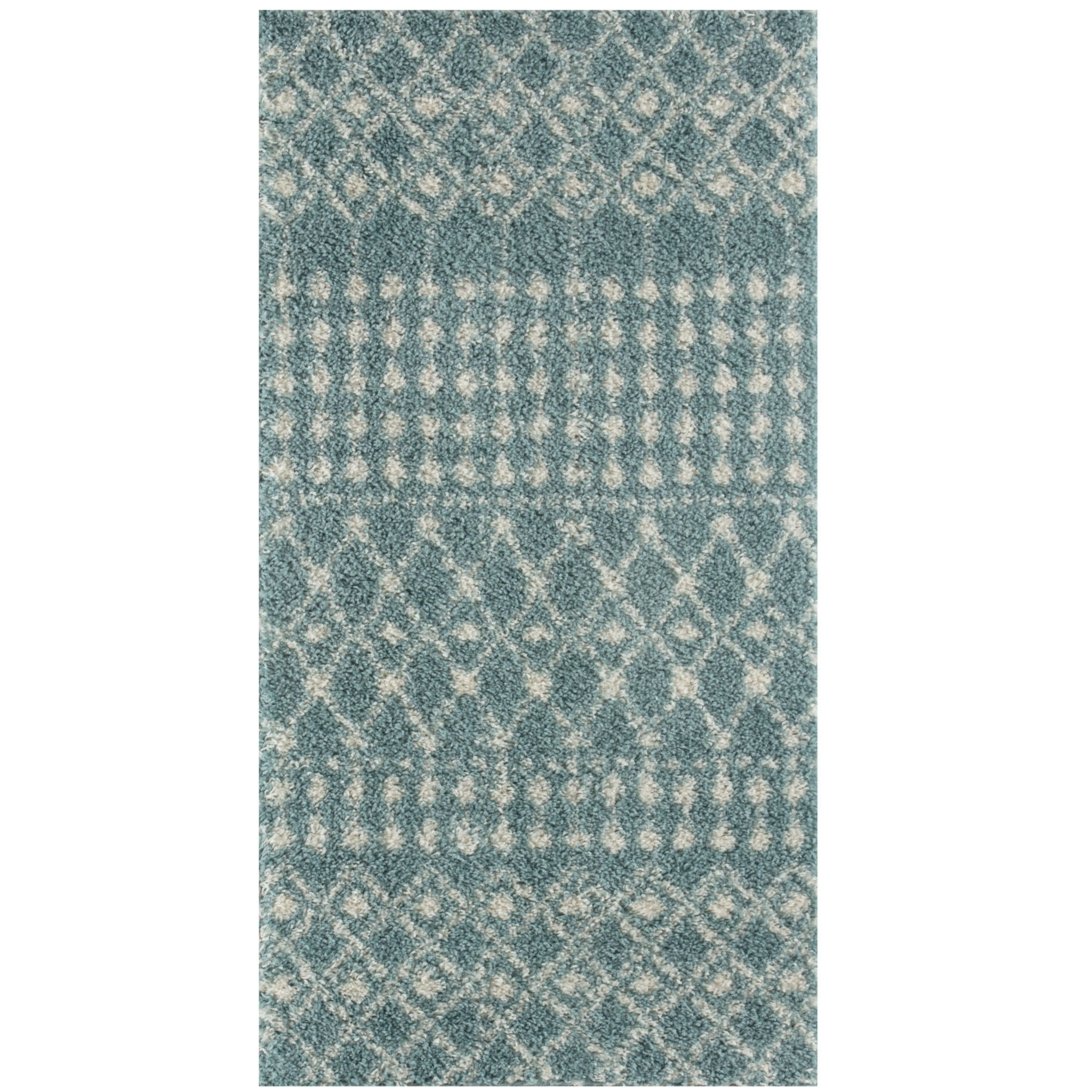 Moroccan Duck Egg Blue Shaggy Rug | 1050 - Image 23