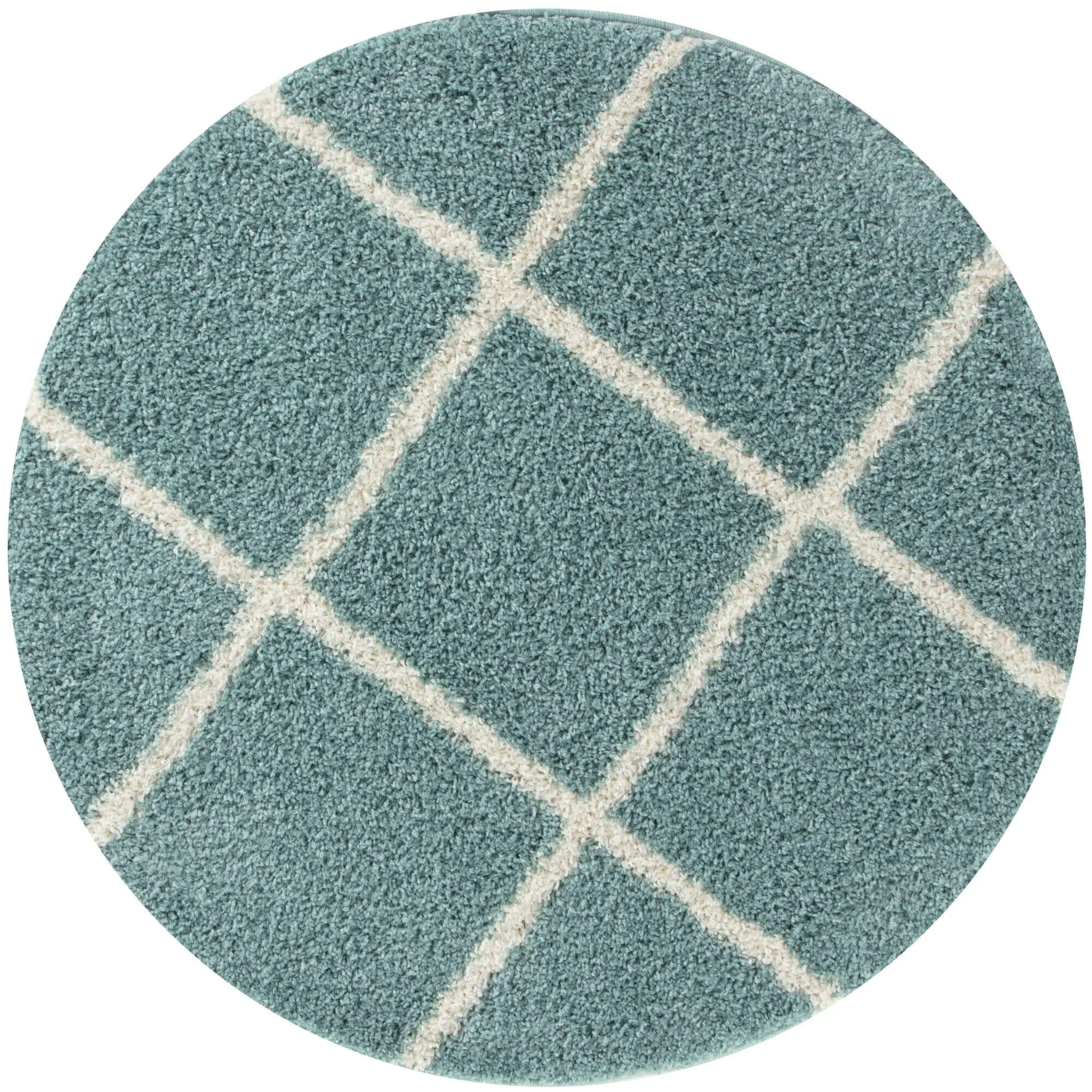 Moroccan Duck Egg Blue Shaggy Rug | 550 - Image 16