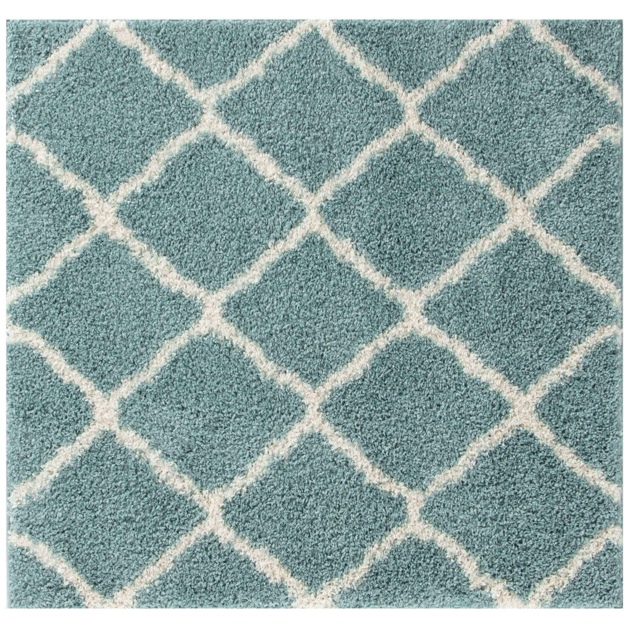 Moroccan Duck Egg Blue Shaggy Rug | 750 - Image 12