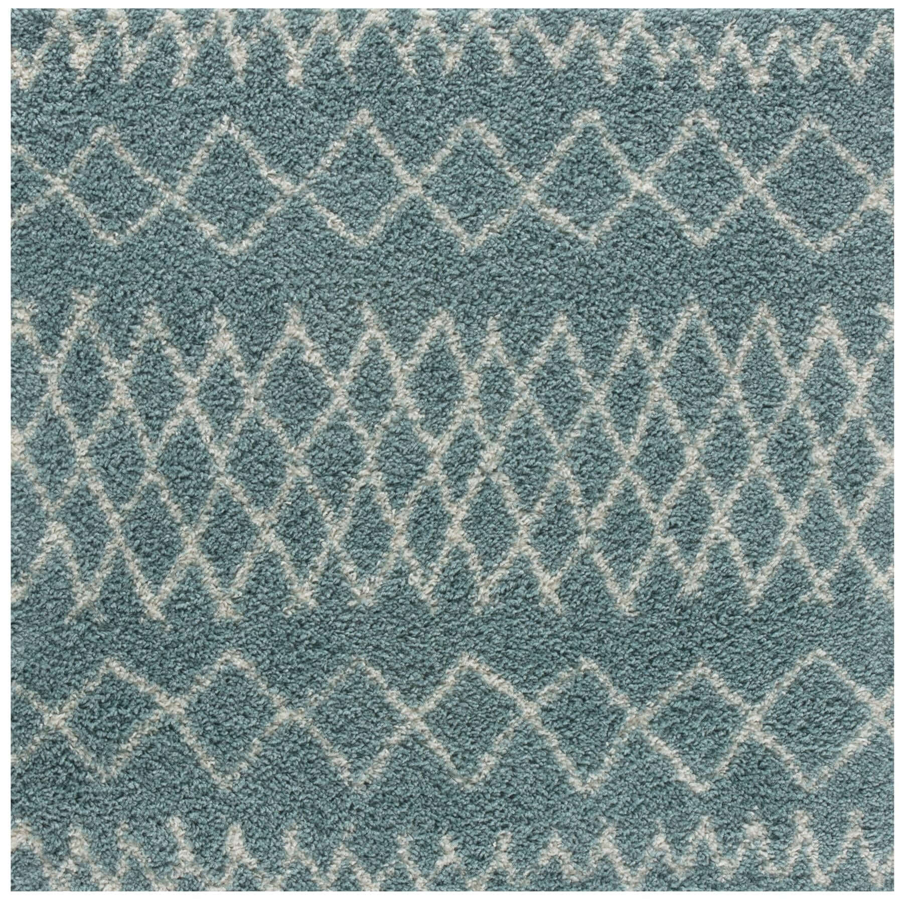 Moroccan Duck Egg Blue Shaggy Rug | 950 - Image 17