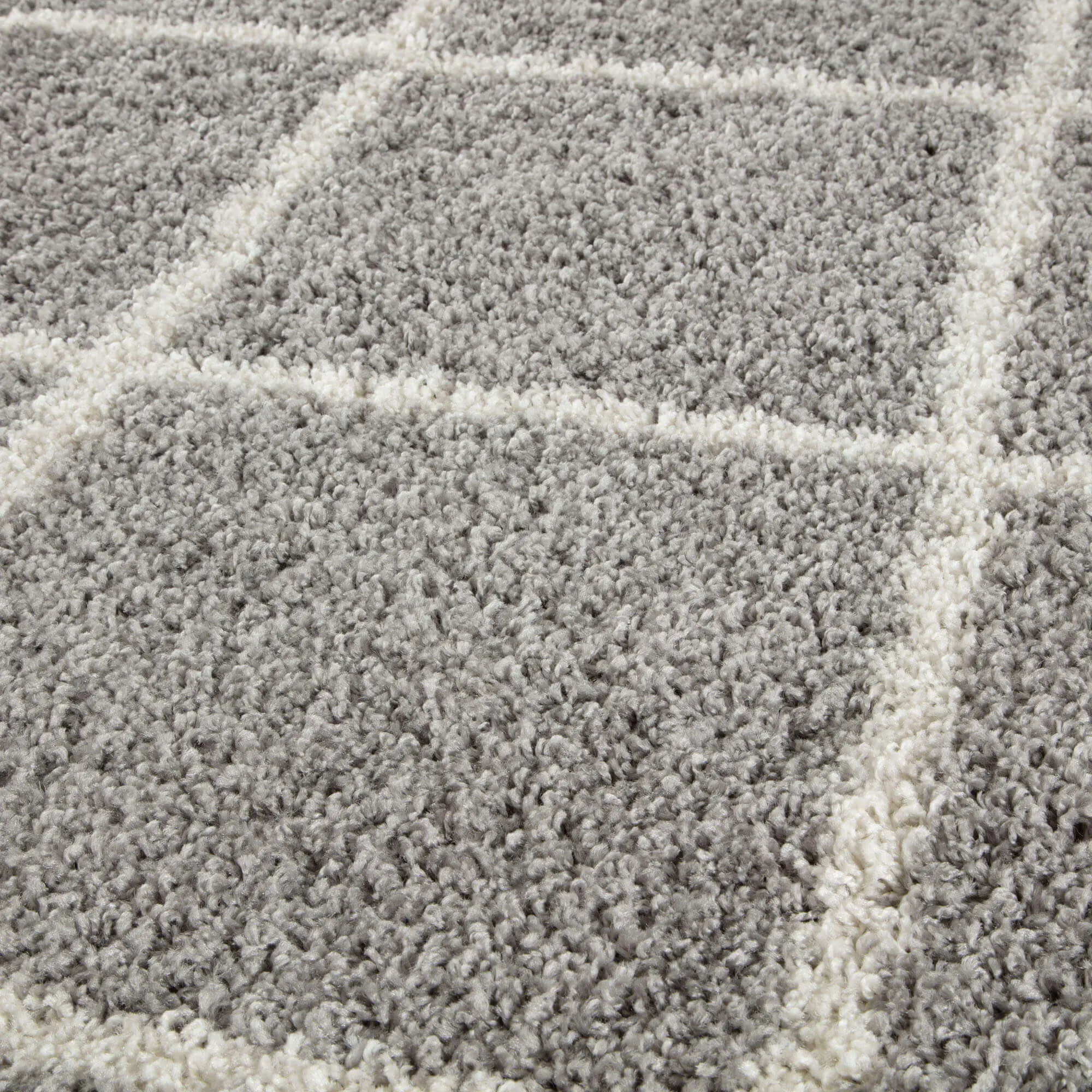 Moroccan Grey Shaggy Rug | 510 - Image 2
