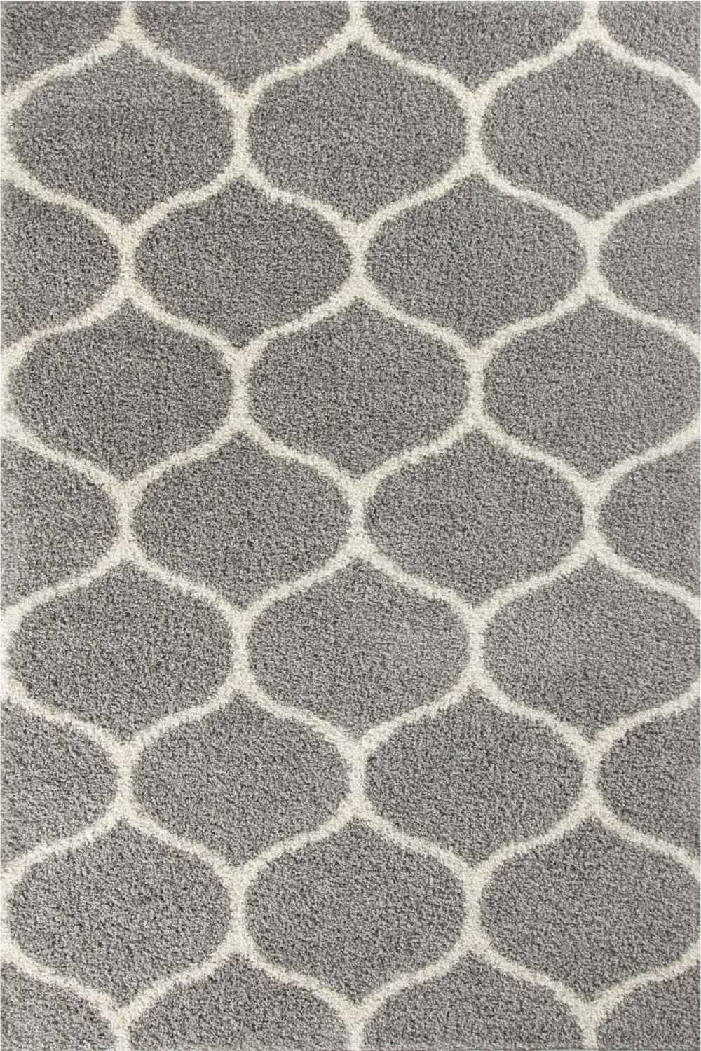 Moroccan Grey Shaggy Rug | 610 - Image 32
